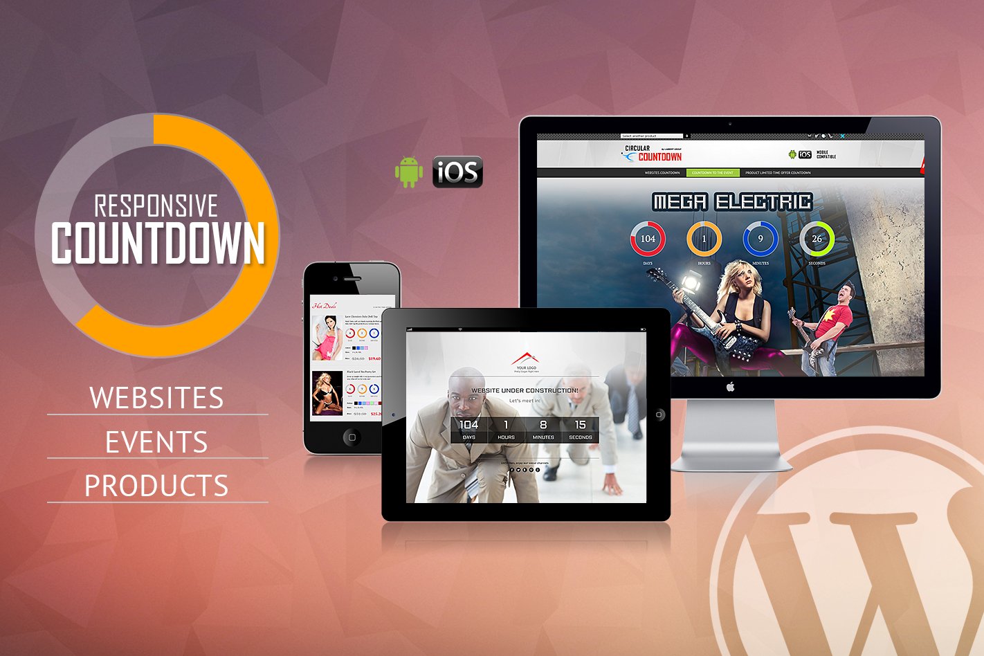 CountDown Pro WP Plugin - WebSites/Products/Offers plugin cover image