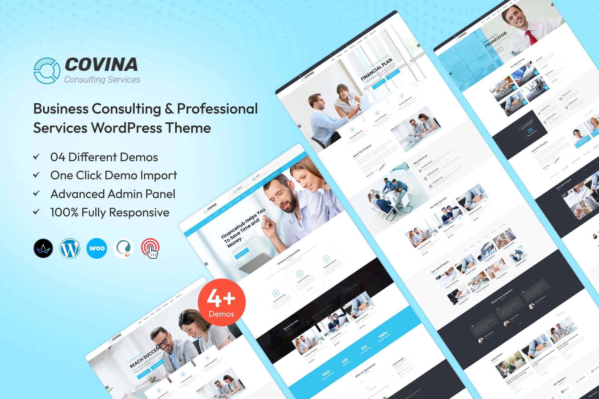 Covina - Business Consulting WordPress Theme theme cover image