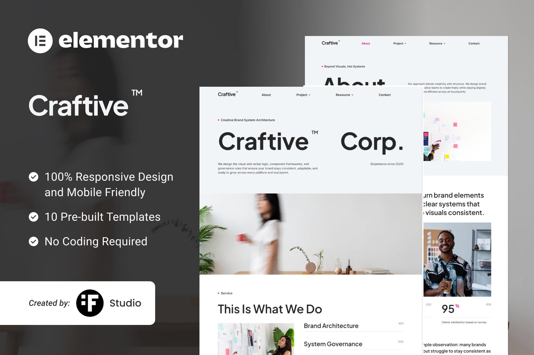 Craftive - Creative Brand System Architecture Service template kit cover image
