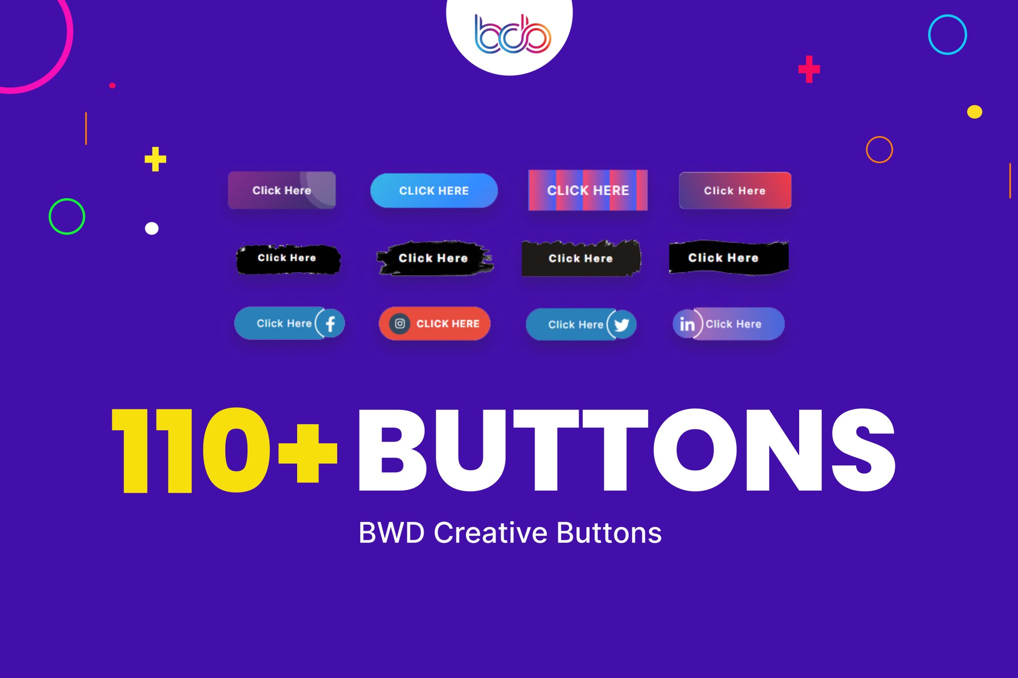 Creative buttons addon for elementor plugin cover image