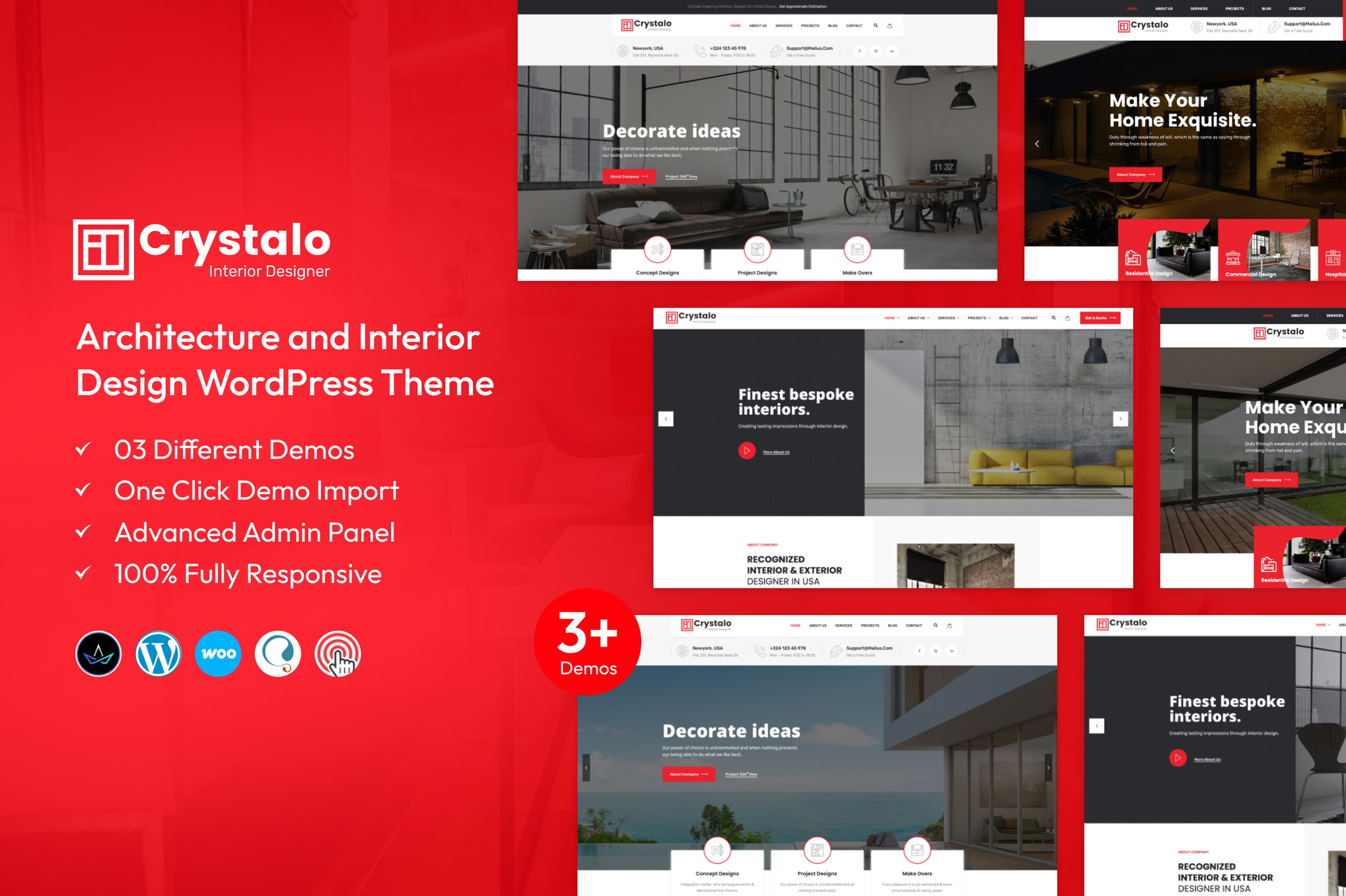 Crystalo - Architecture and Interior WordPress theme cover image