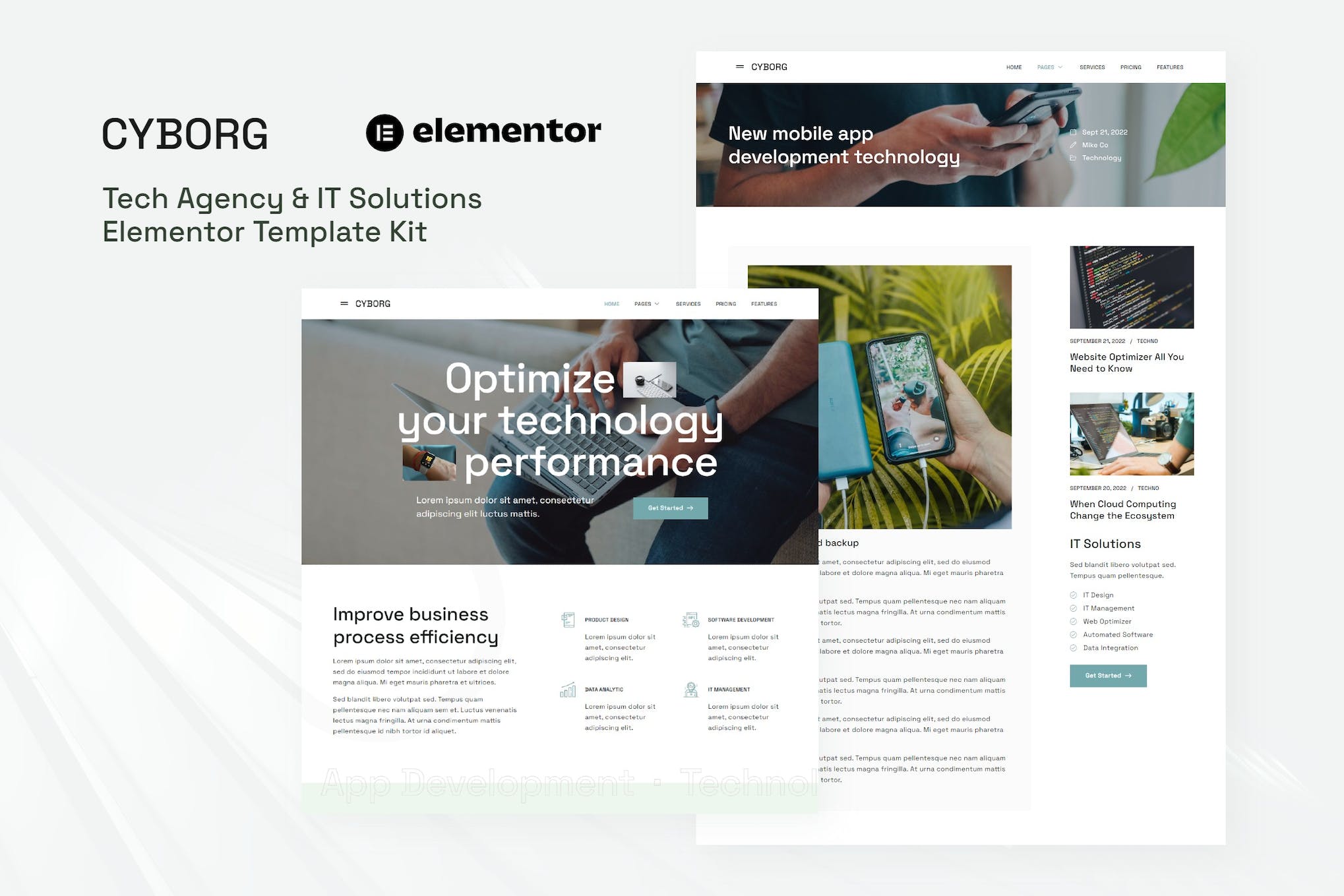 Cyborg - Tech Agency & IT Solutions Elementor Template Kit template kit cover image