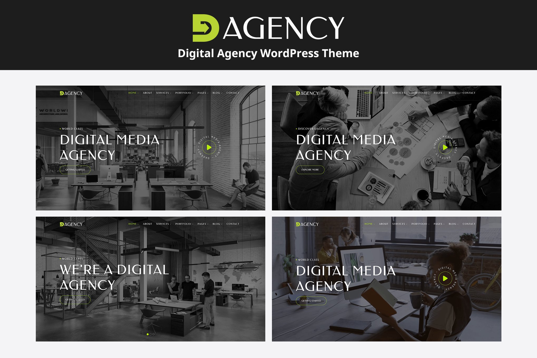 Dagency - Digital Agency WordPress Theme theme cover image