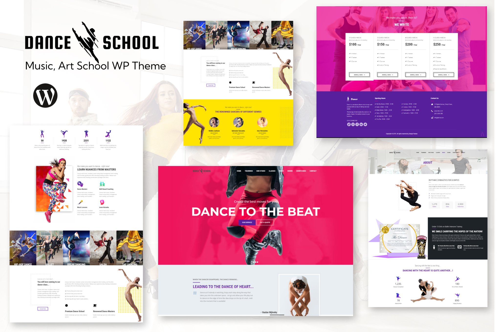 Dance Studio - Music, Art School Wordpress Theme theme cover image