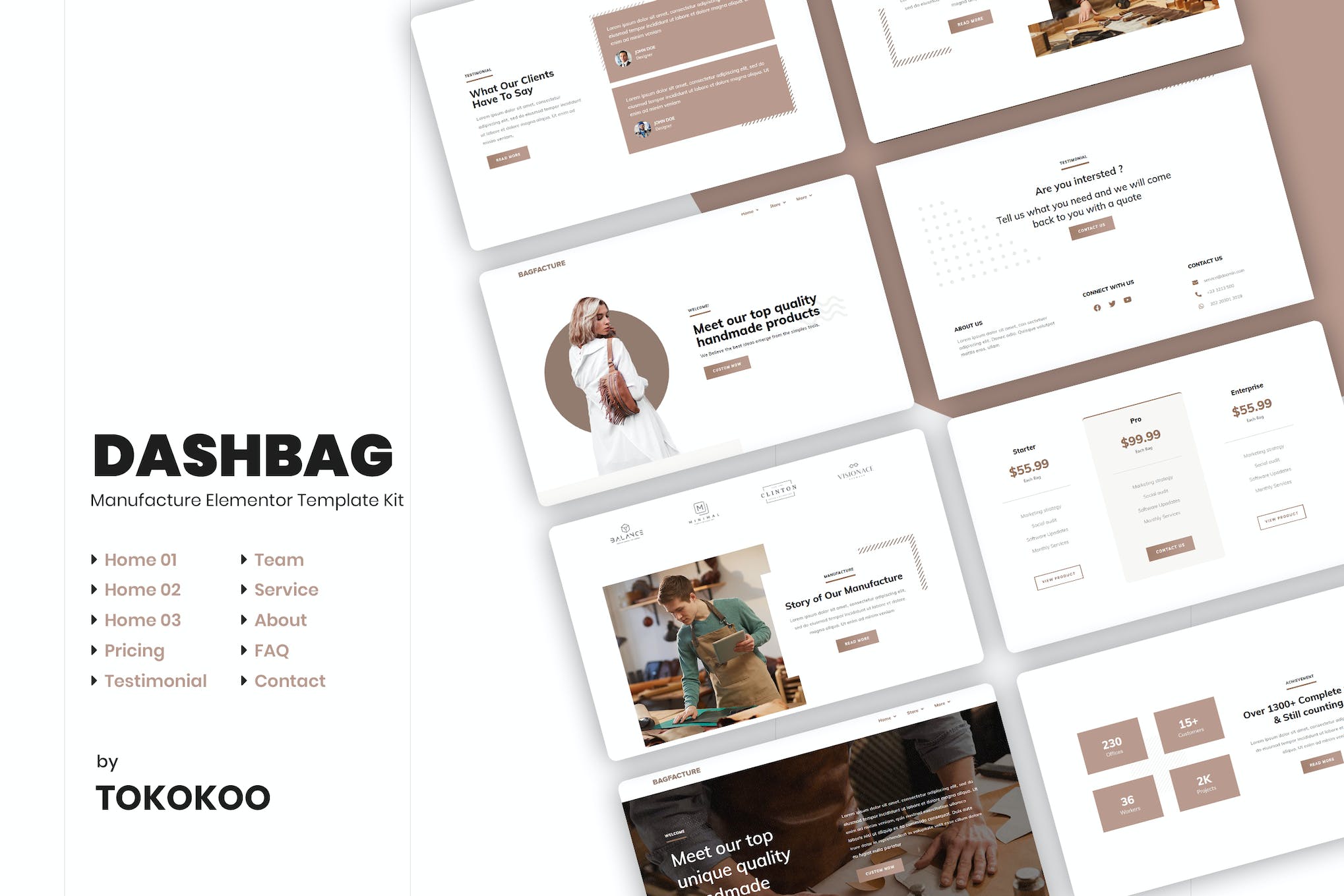 DashBag | Fashion Store Elementor Template Kit template kit cover image