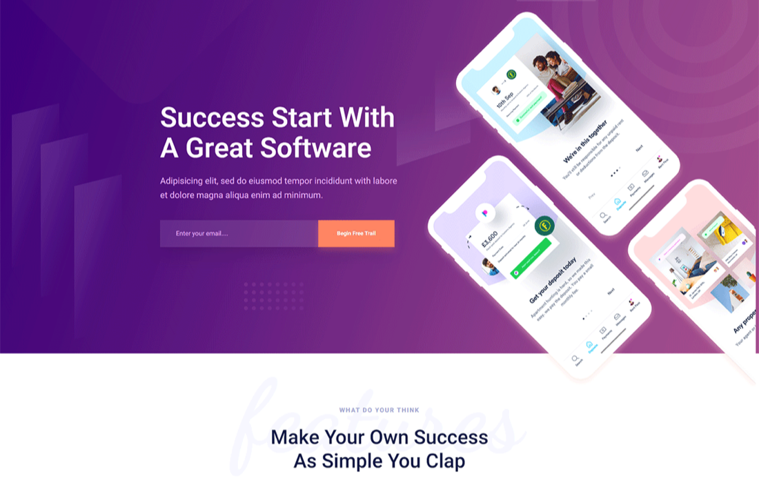 Deef - App Landing WordPress Theme theme cover image