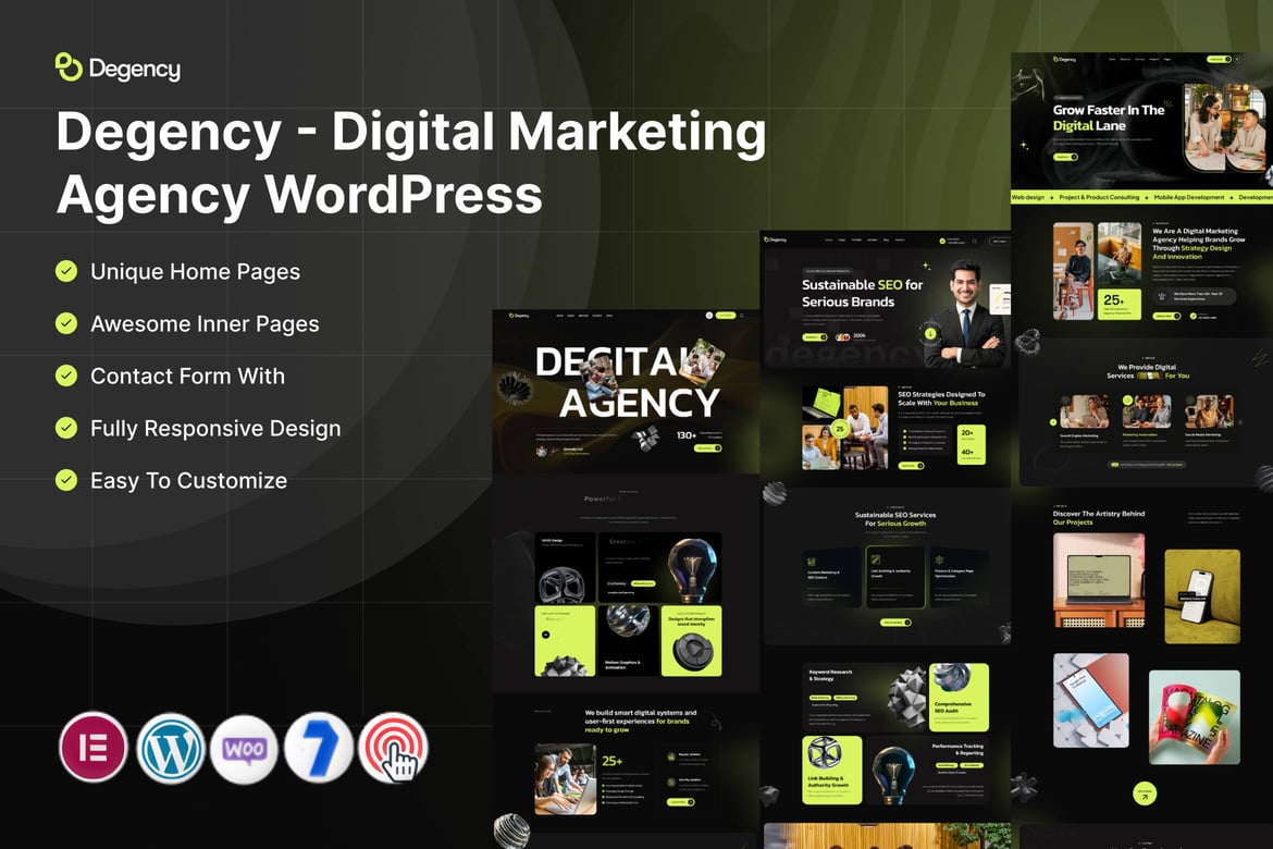 Degency – Digital Marketing Agency WordPress theme cover image