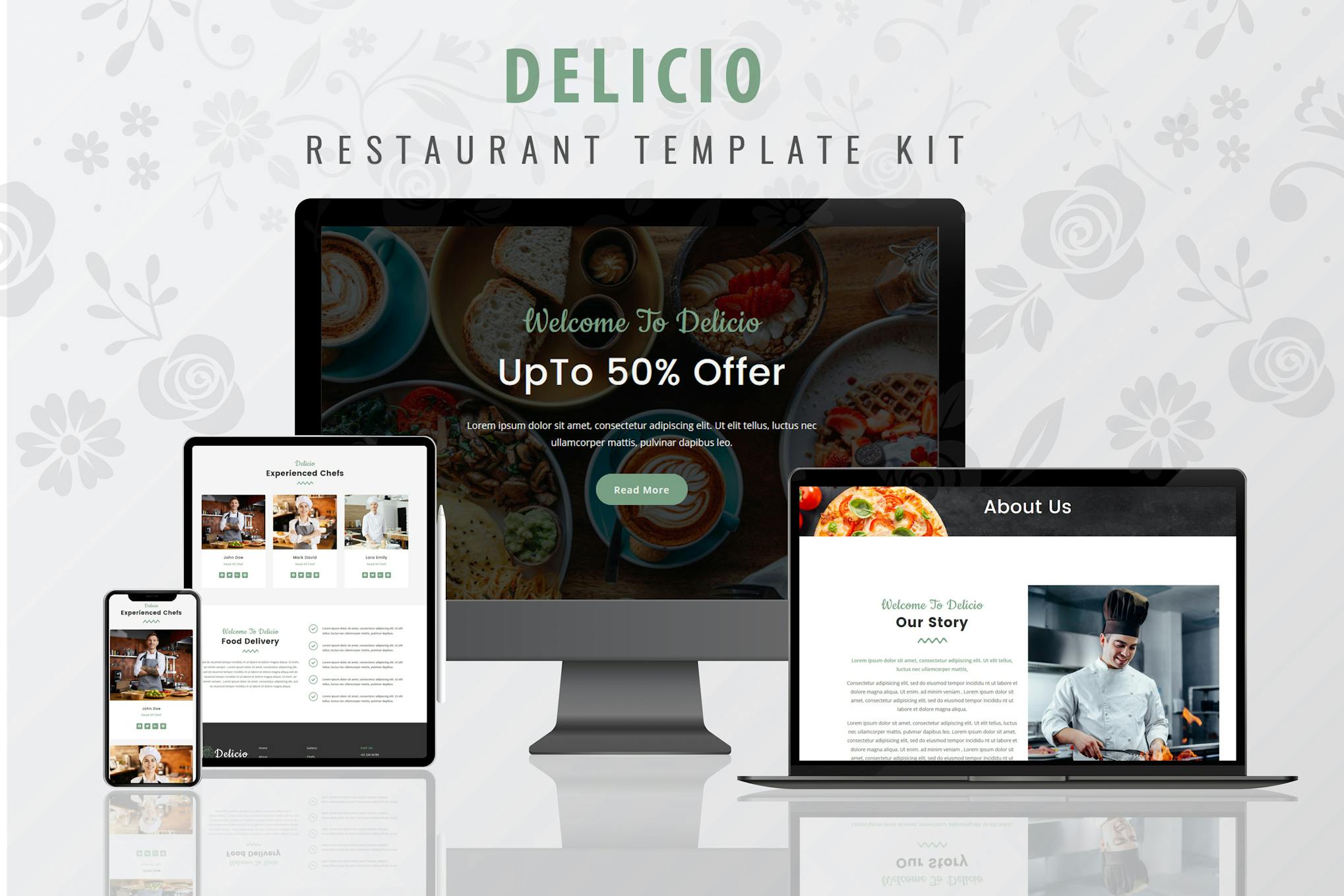 Delicio - Restaurant Elementor Template Kit template kit cover image