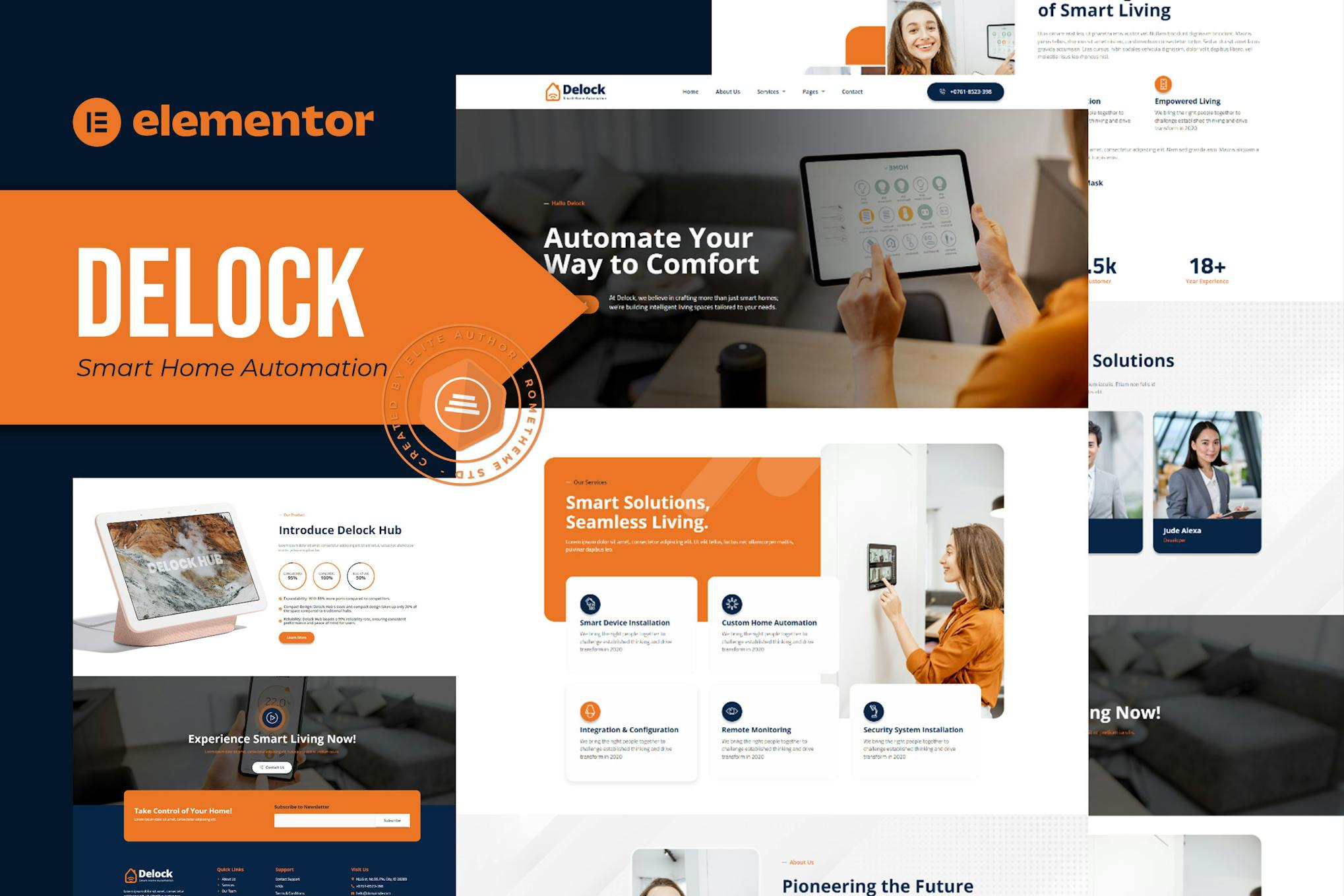 Delock - Smart Home Automation Elementor Template Kit template kit cover image