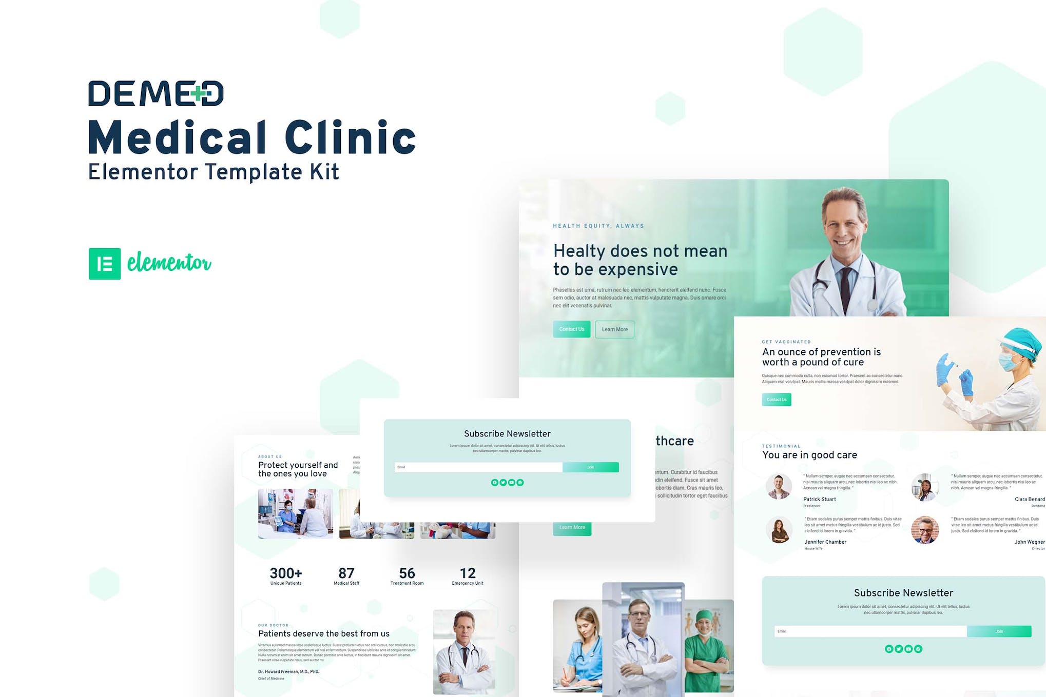 Demed - Medical Clinic Elementor Template Kit template kit cover image