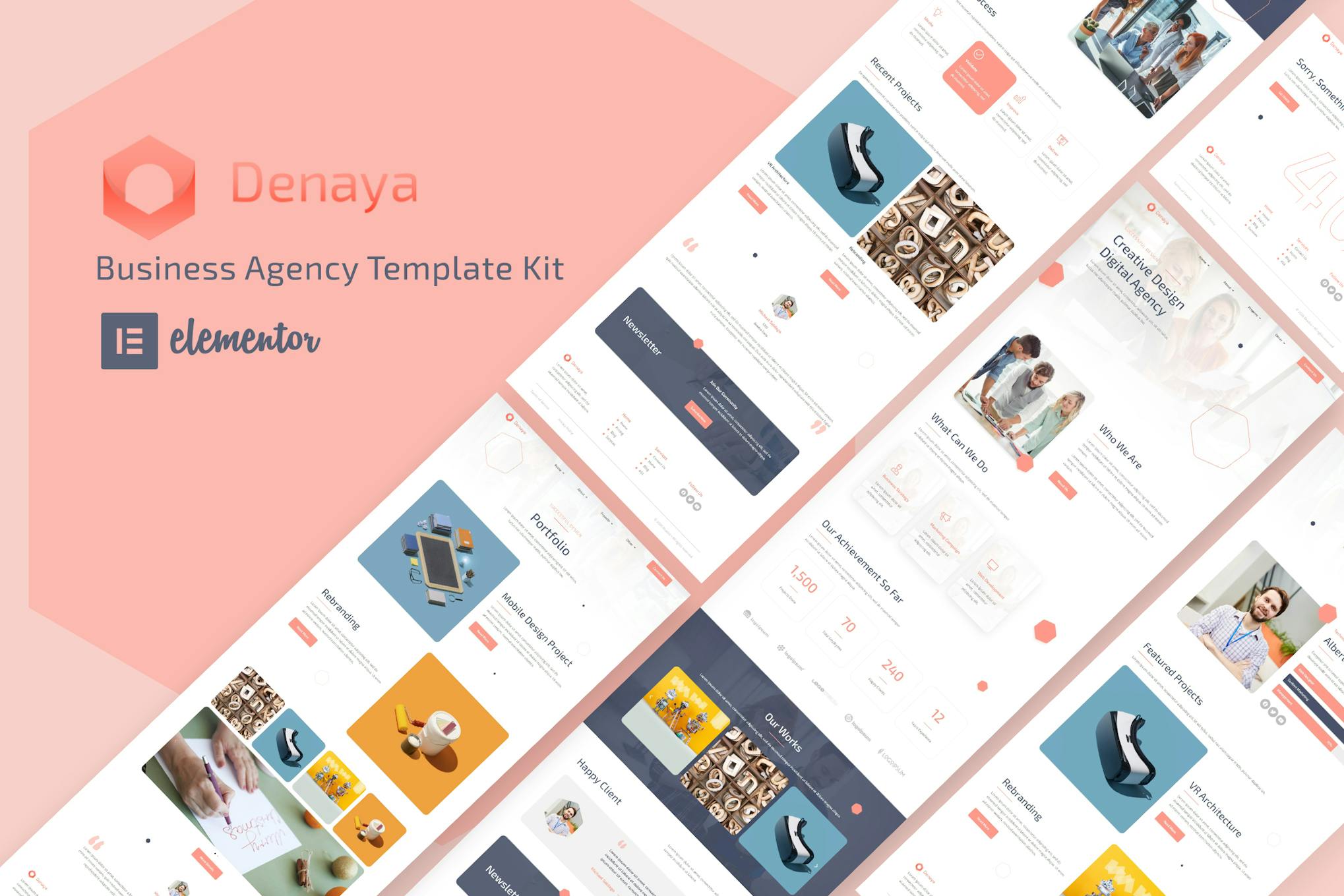 Denaya - Business Agency Elementor Template Kit template kit cover image