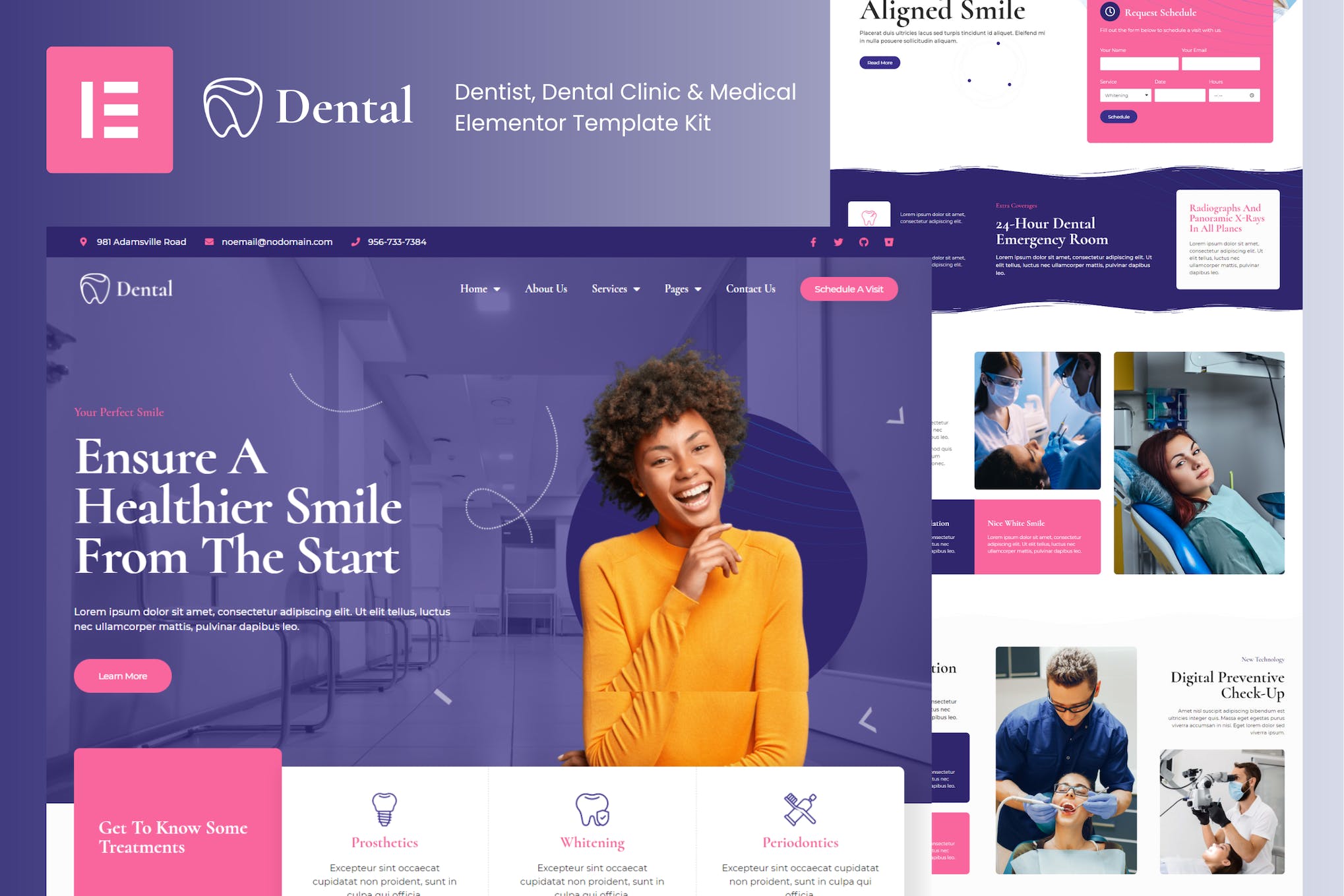 Dental - Dentist Clinic & Medical Elementor Template Kit template kit cover image