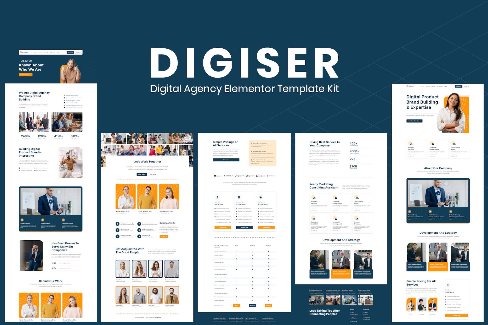 Digiser - Digital Agency Elementor Template Kit template kit cover image