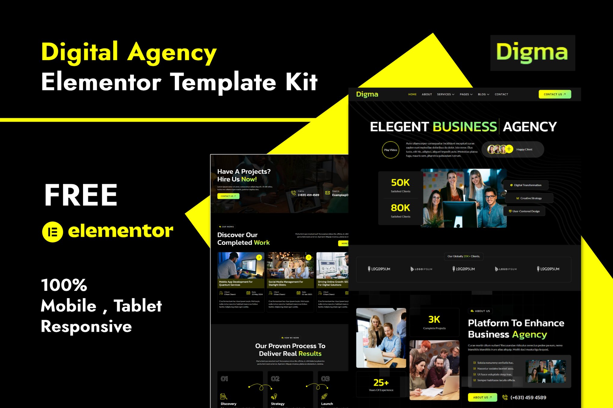 Digma - Creative Digital Agency Elementor Template Kit template kit cover image