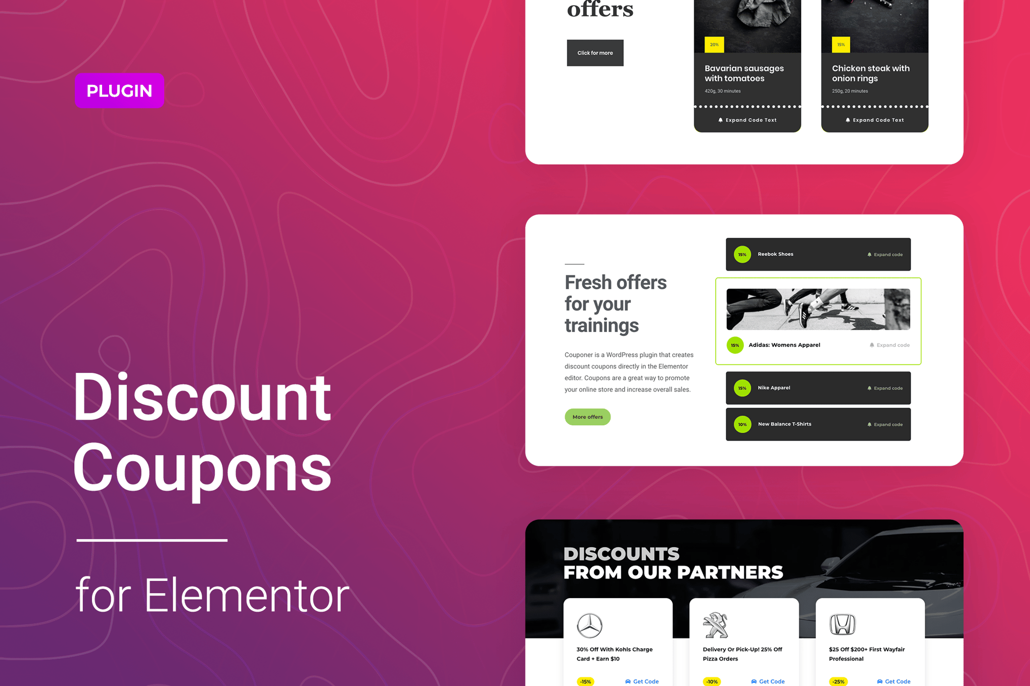 Discount Coupons for Elementor plugin cover image