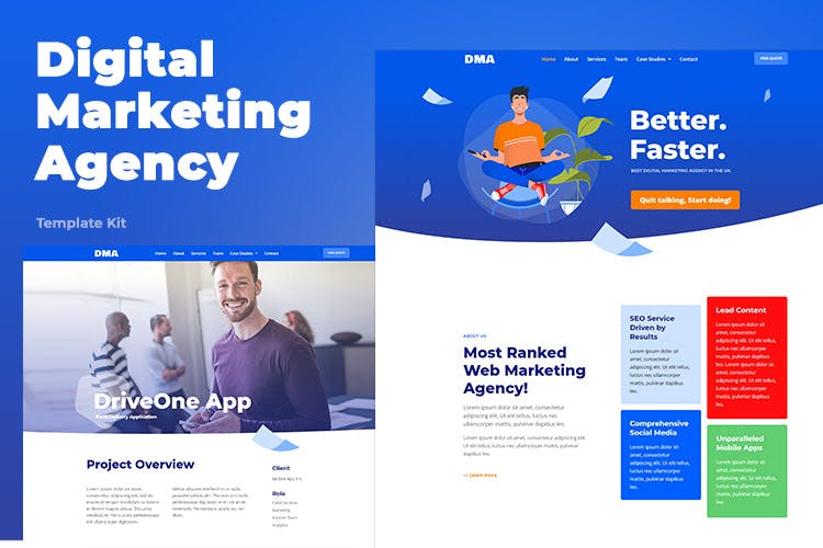 DMA - Digital Marketing Agency Template Kit template kit cover image