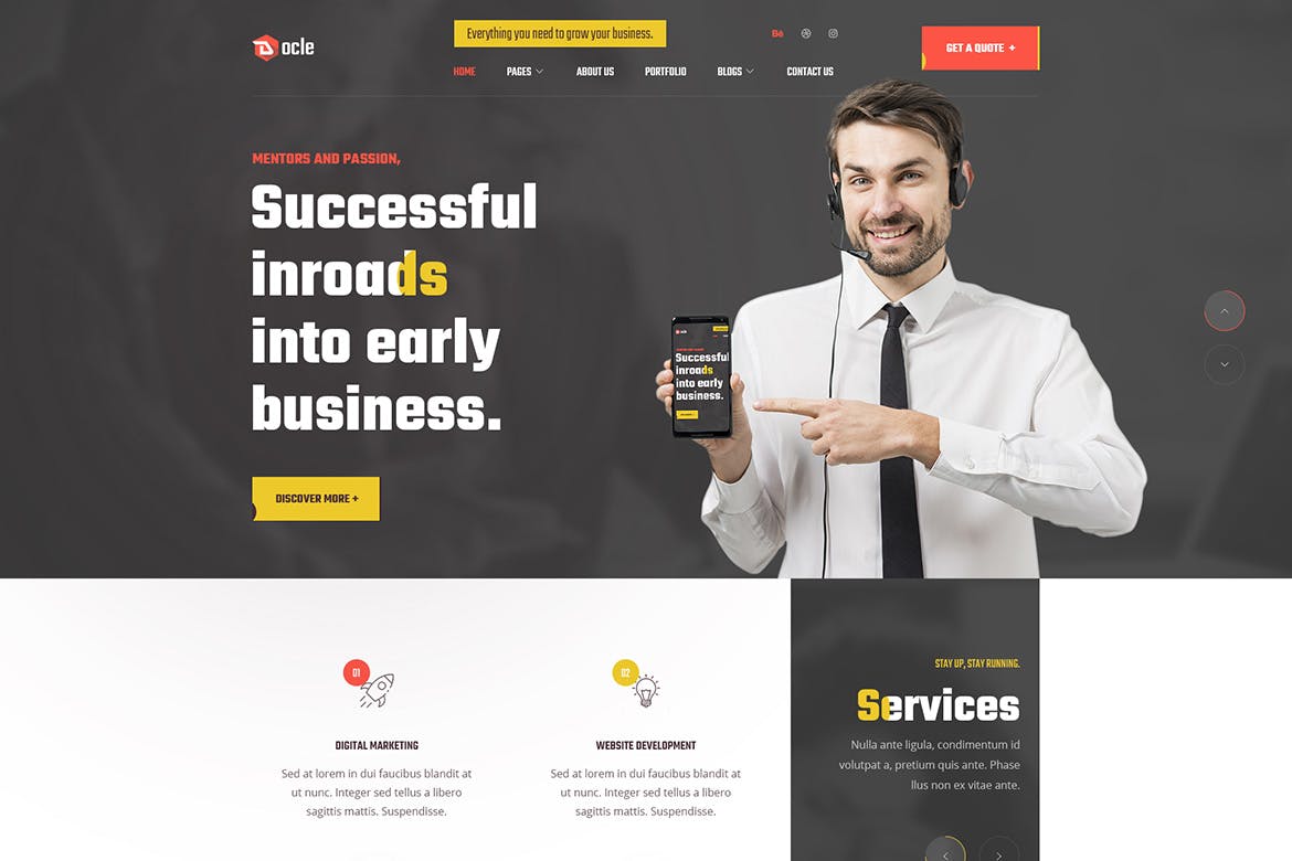 Docle – Digital Agency Services Template Kit template kit cover image