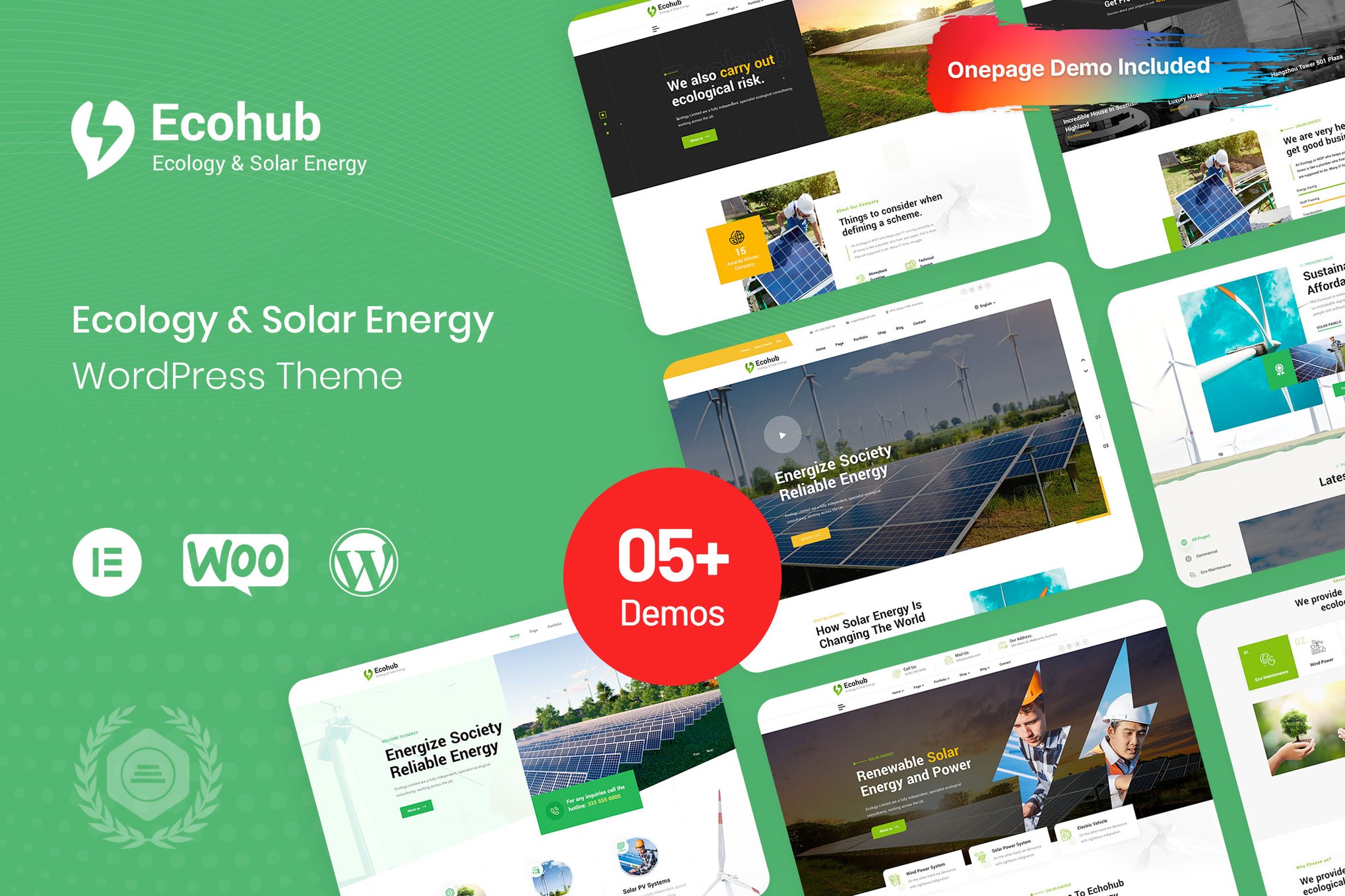 Ecohub – Ecology Solar WordPress Theme theme cover image