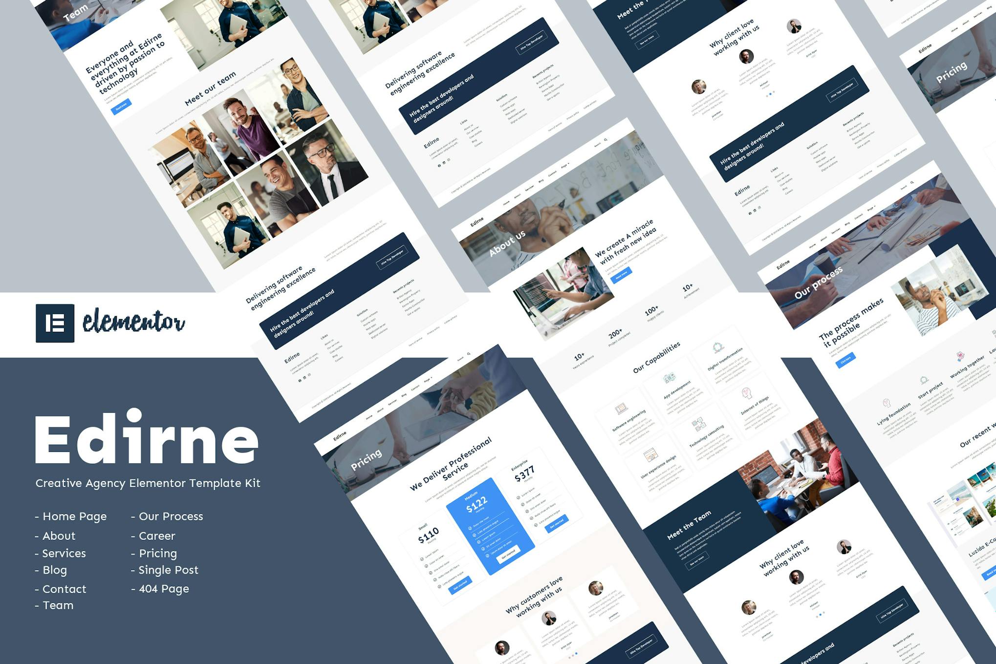 Edirne - Digital Services Elementor Template Kit template kit cover image
