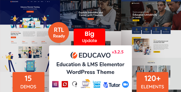 Educavo - Online Courses & Education Theme theme cover image