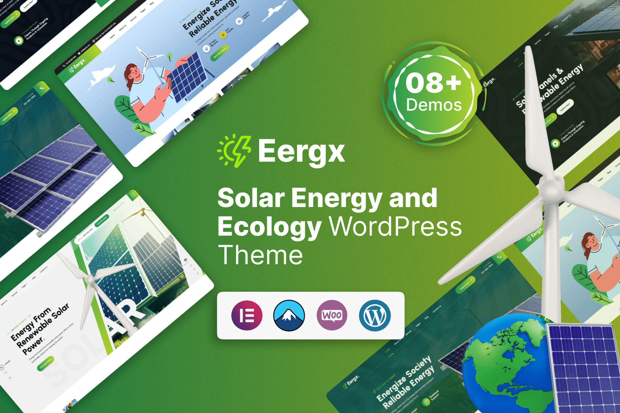 Eergx - Ecology & Solar Energy WordPress Theme theme cover image
