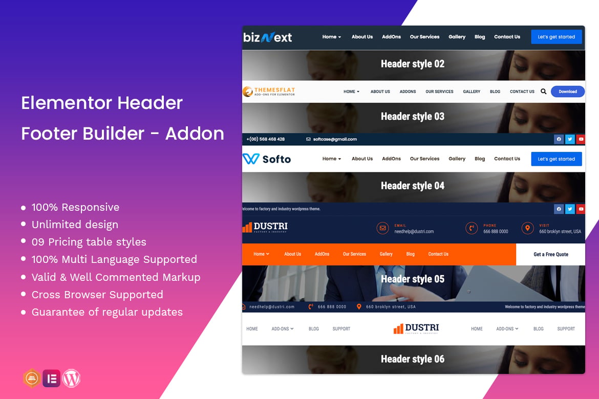 Elementor Header Footer Builder - Addon plugin cover image