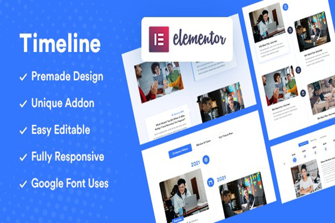 Elementor Timeline Addon – Timeline WordPress plugin cover image