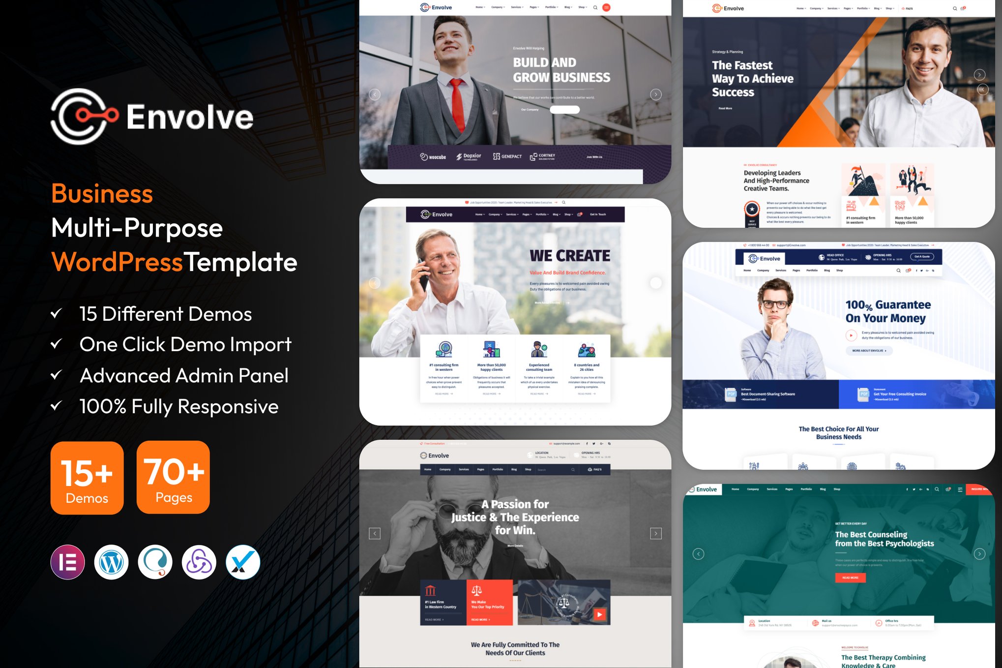 Envolve - Consulting Business WordPress Theme theme cover image