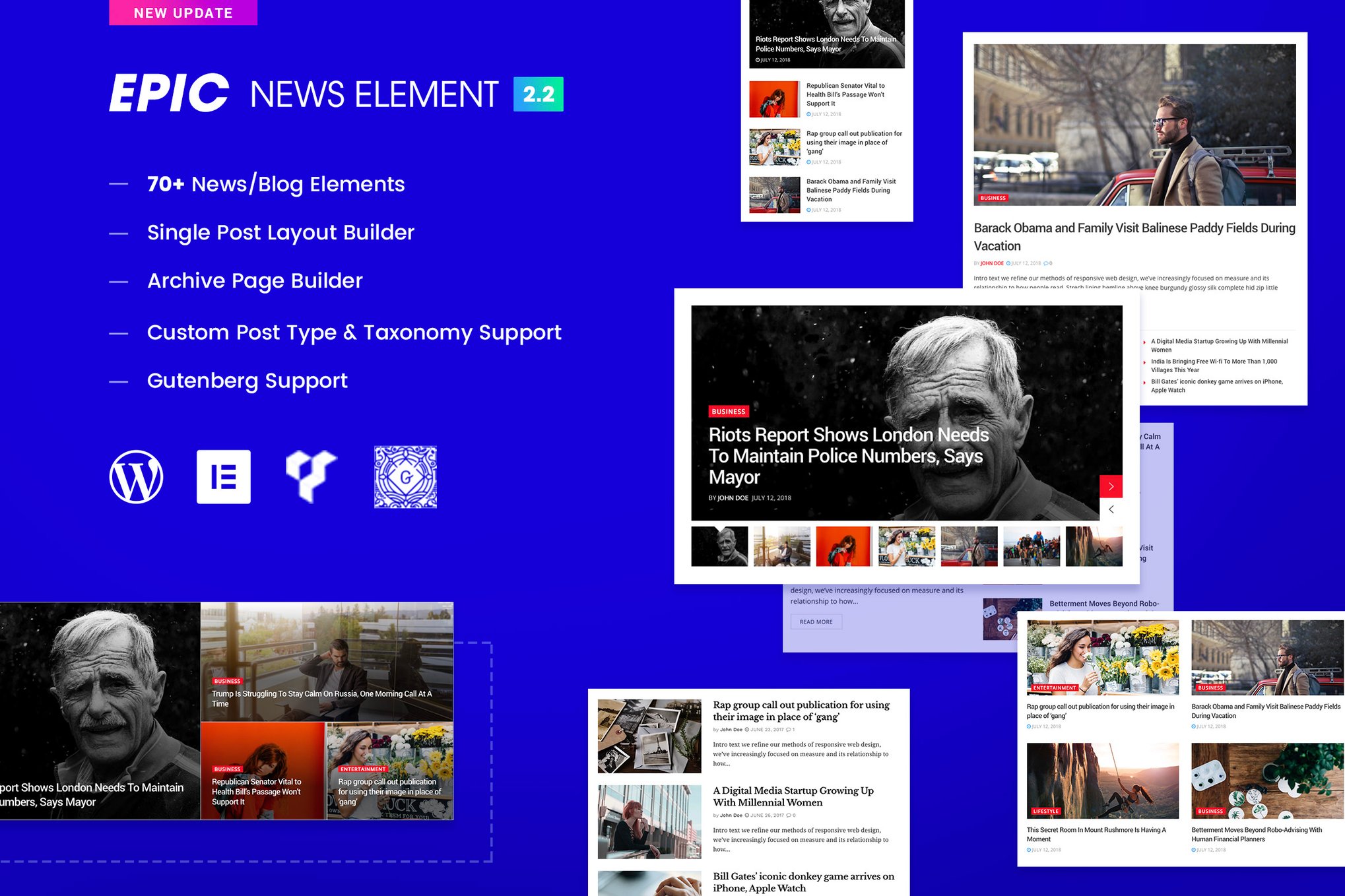 Epic News Elements - Elementor & WPBakery Add-ons plugin cover image