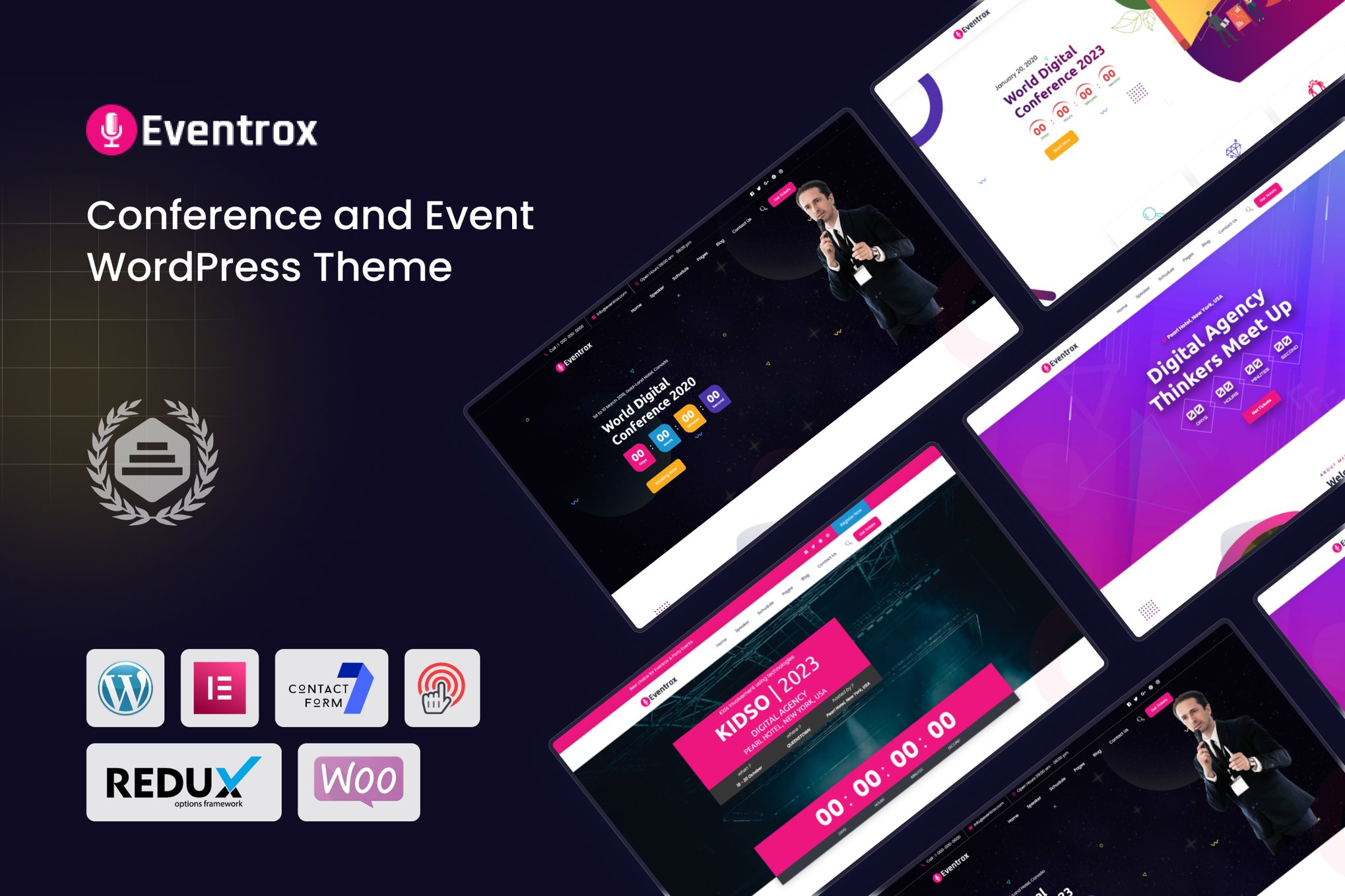 Eventrox - Conference and Event WordPress Theme theme cover image