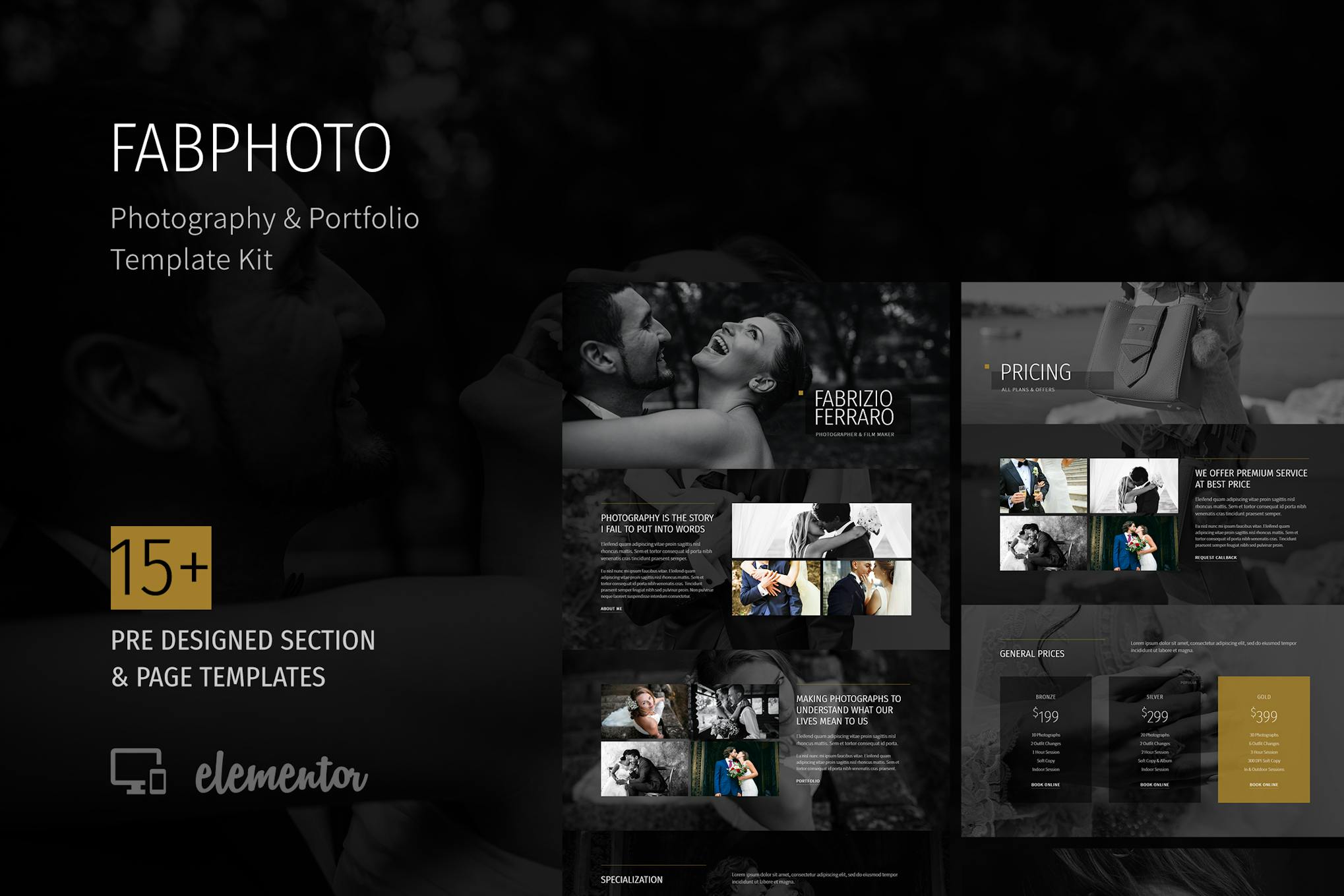 FabPhoto - Photography and Portfolio Template Kit template kit cover image