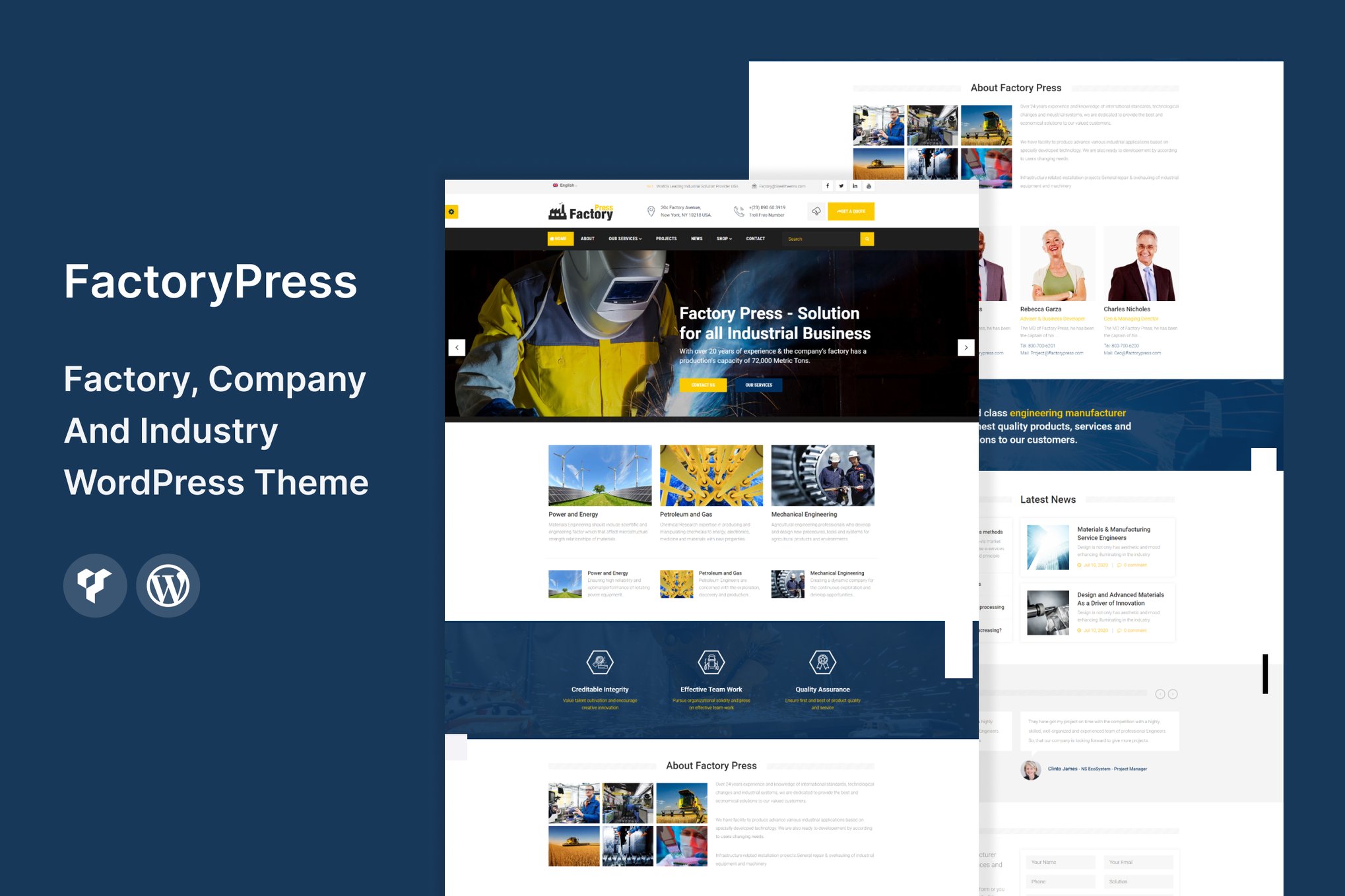FactoryPress - Factory & Industry WordPress Theme theme cover image