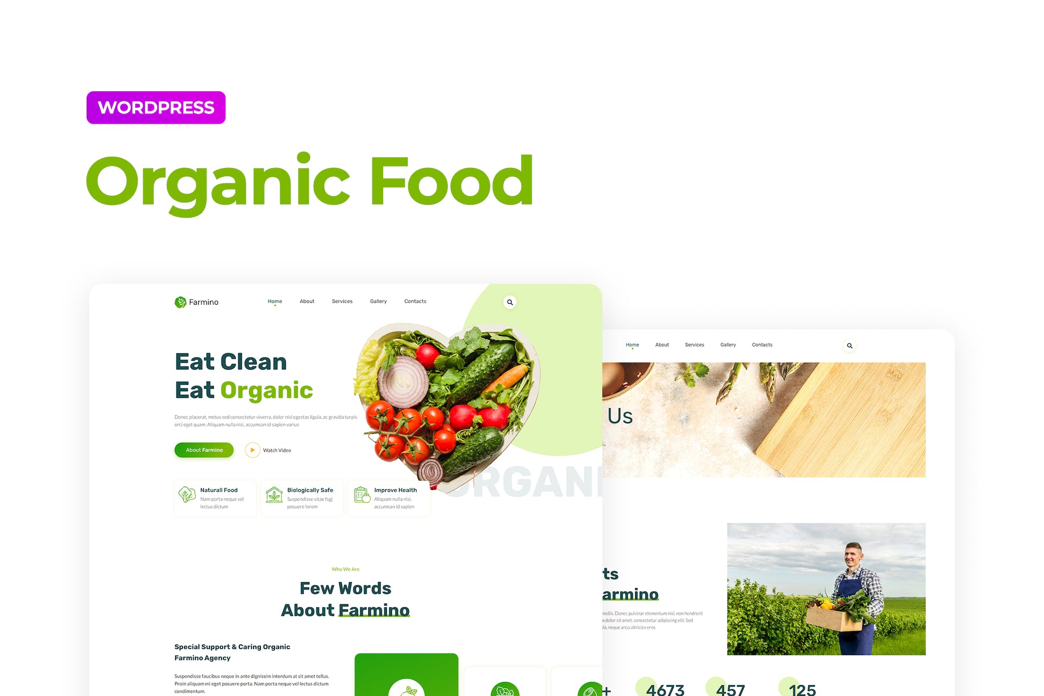 Farmino – Organic Food Template Kit template kit cover image