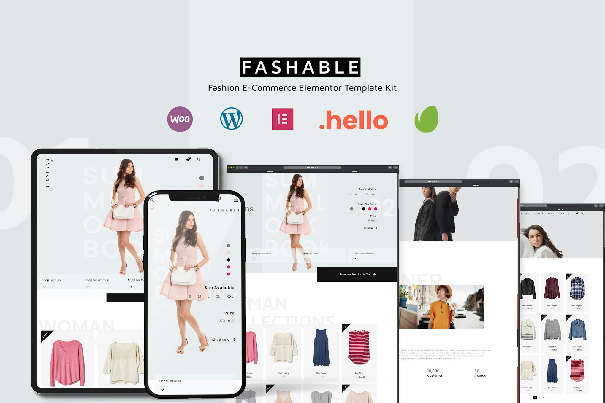Fashable - Stylist eCommerce Elementor Template Kit template kit cover image