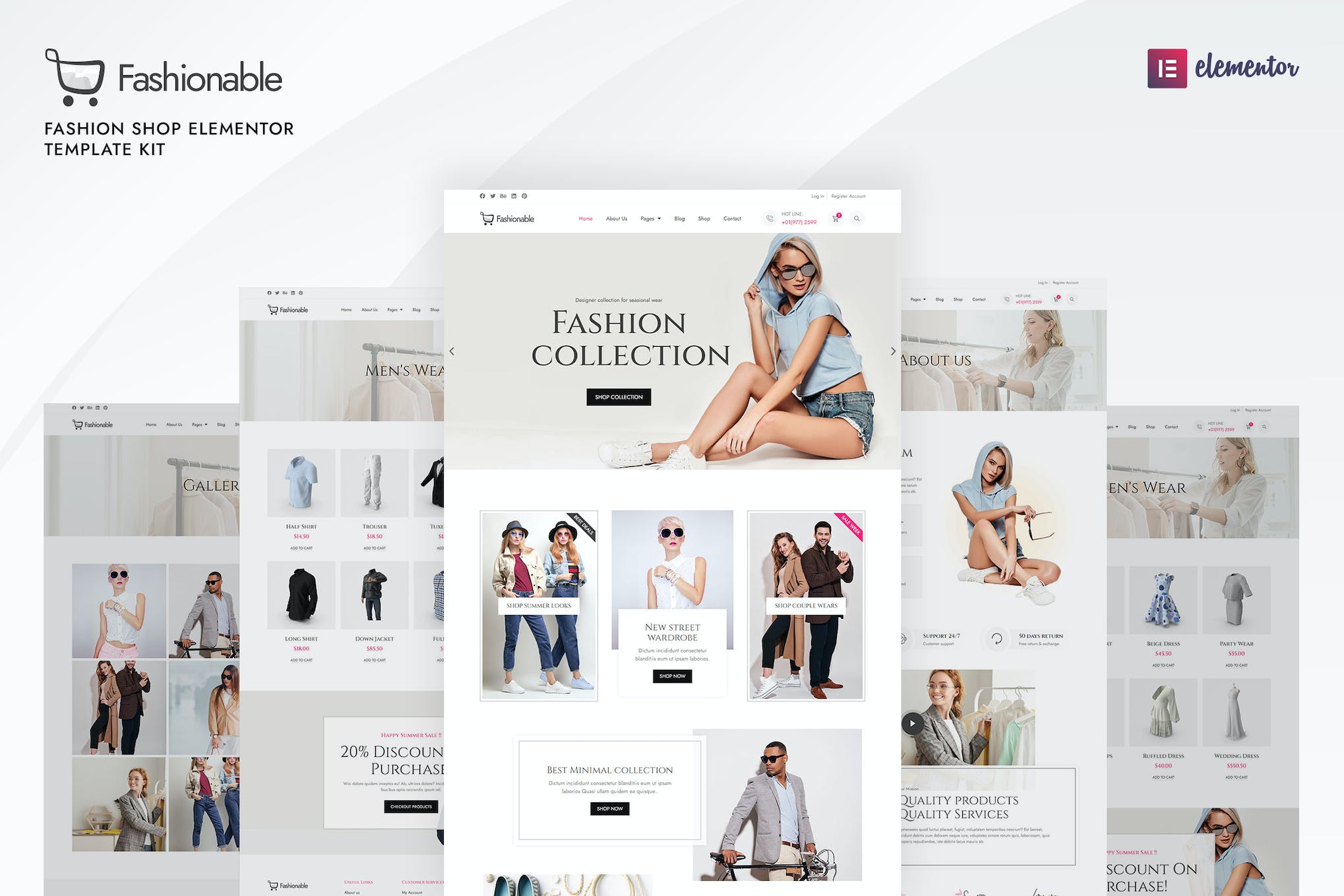 Fashionable - Fashion Shop Elementor Template Kit template kit cover image