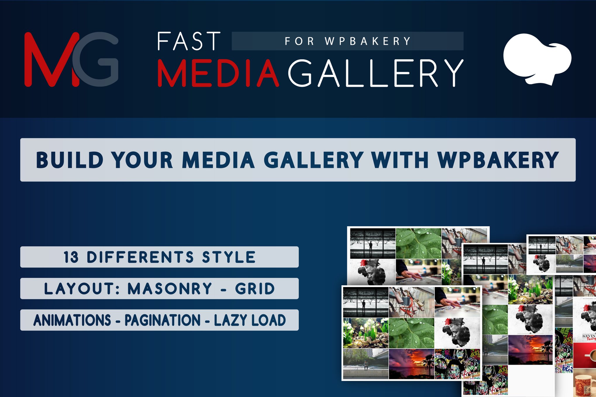 Fast Media Gallery For WPBakery - WP Plugin plugin cover image