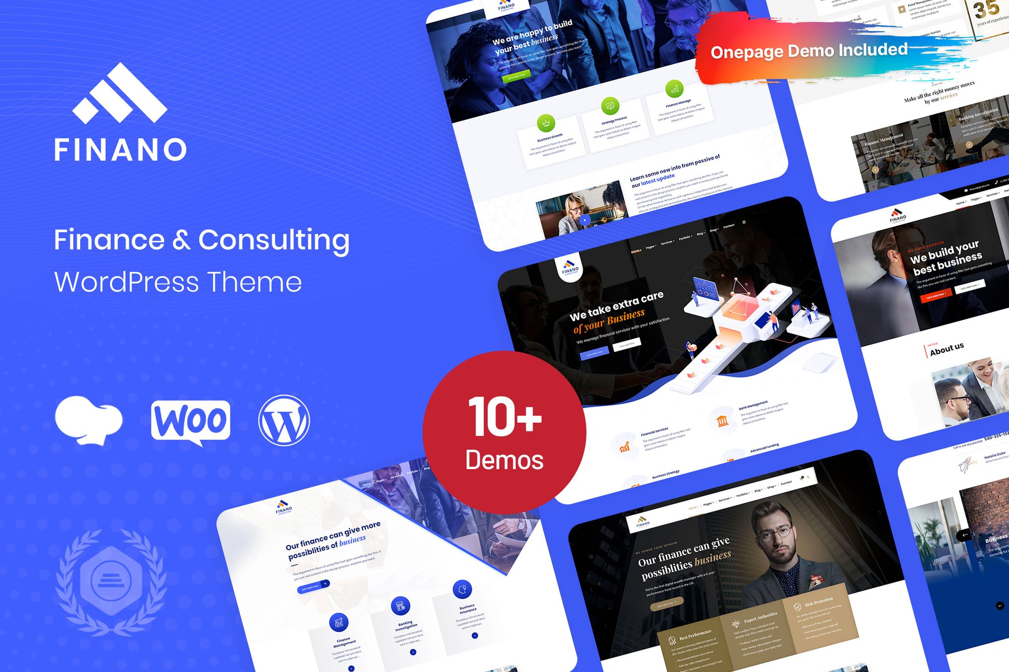 Finano - Finance WordPress Theme theme cover image