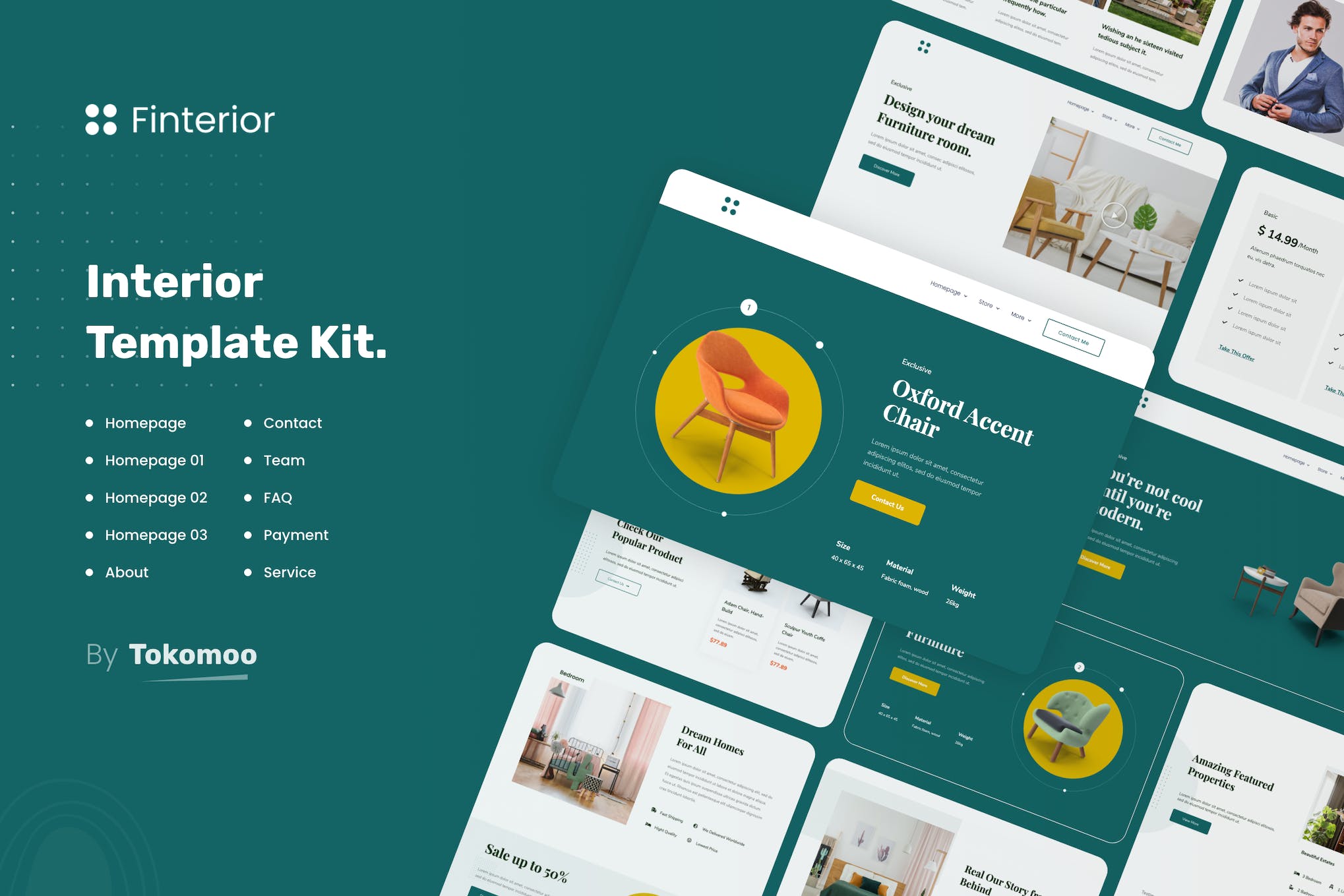 Finterior | Interior Design & Architecture Elementor Template Kit template kit cover image