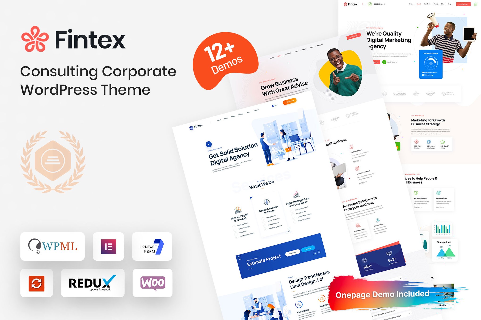 Fintex - Consulting Corporate WordPress Theme theme cover image