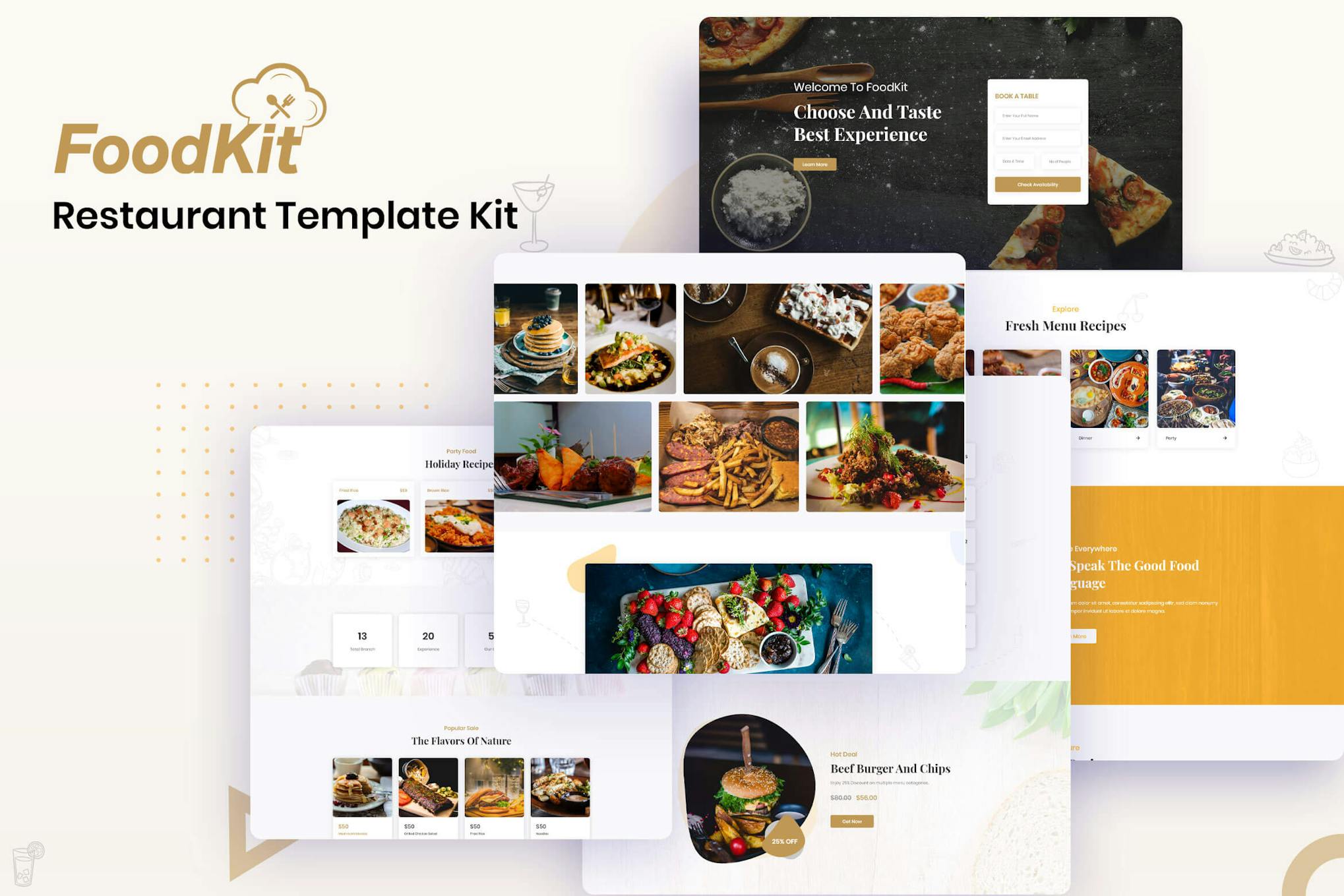 FoodKit - Restaurant Template Kit template kit cover image