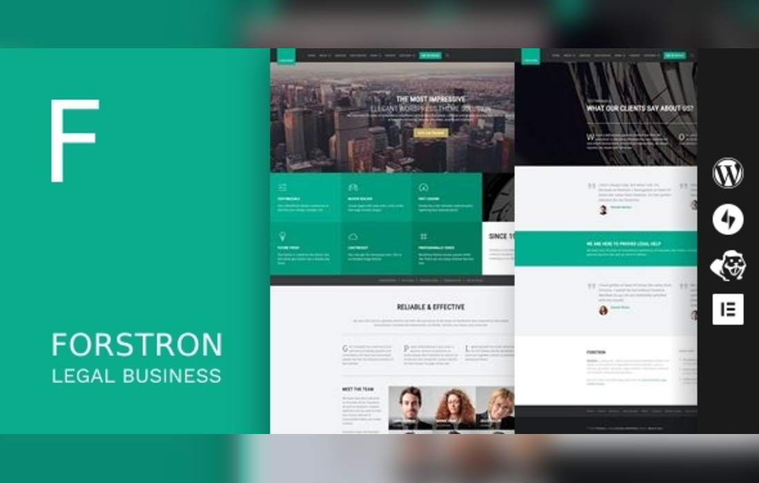 Forstron - Legal Business WordPress Theme theme cover image