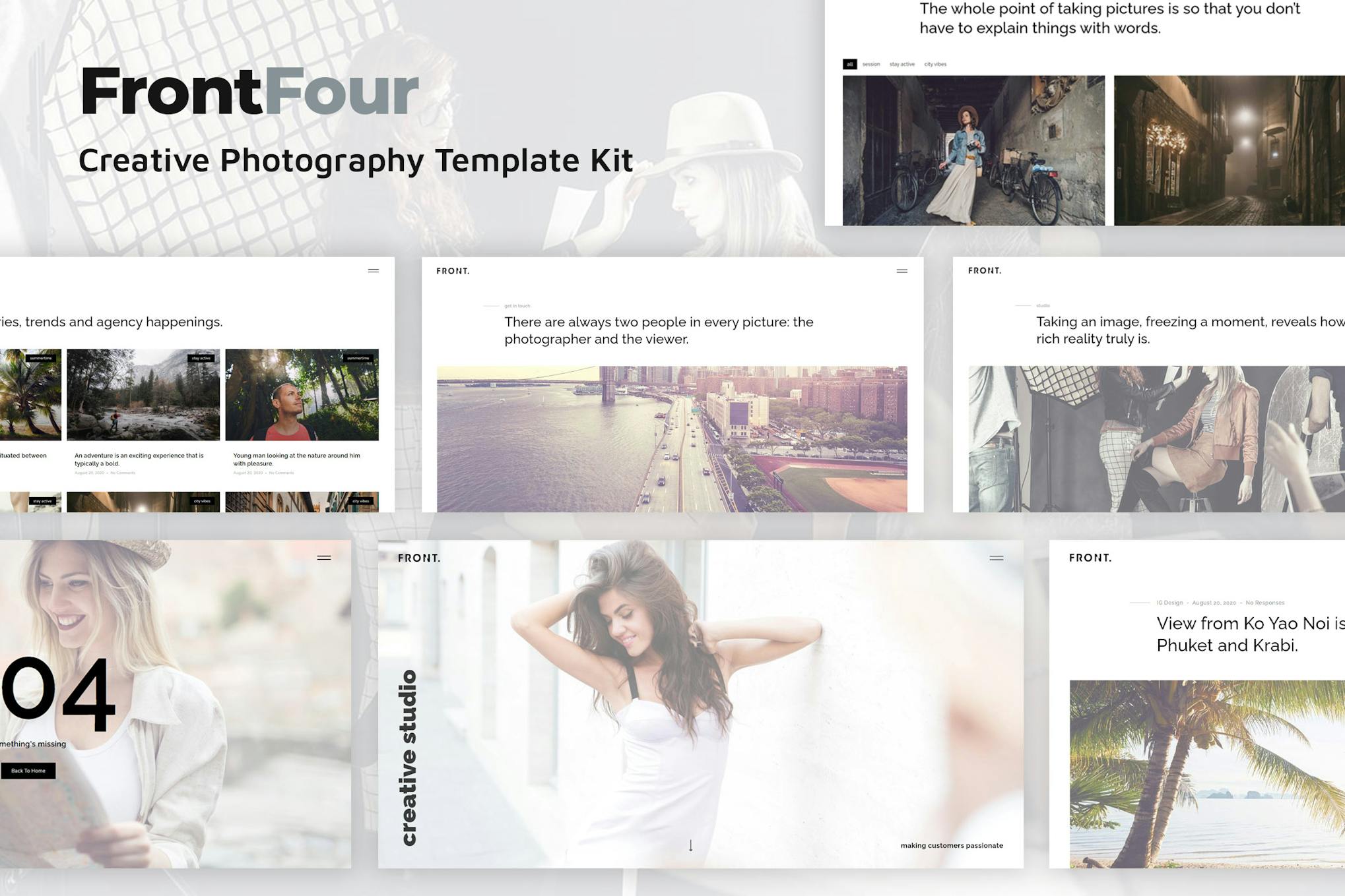FrontFour - Creative Photography Template Kit template kit cover image