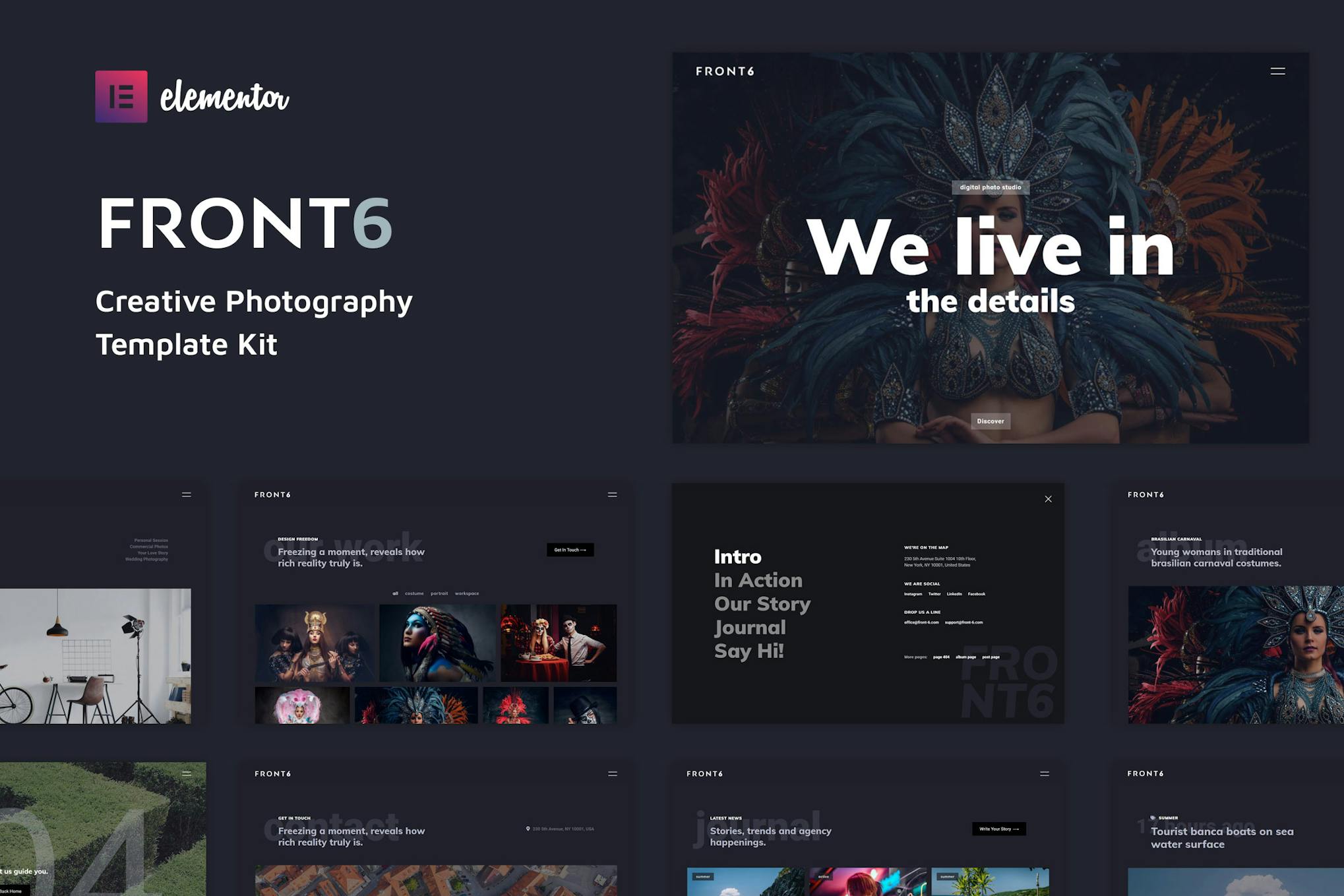 FrontSix - Creative Photography Template Kit template kit cover image