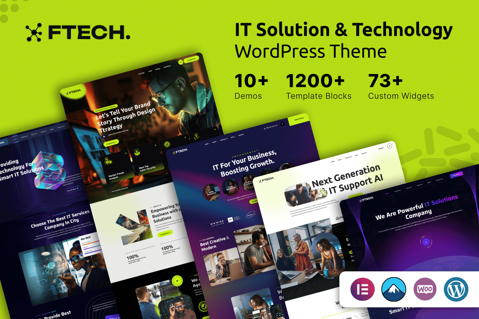 Ftech - IT Solution & Technology WordPress theme cover image