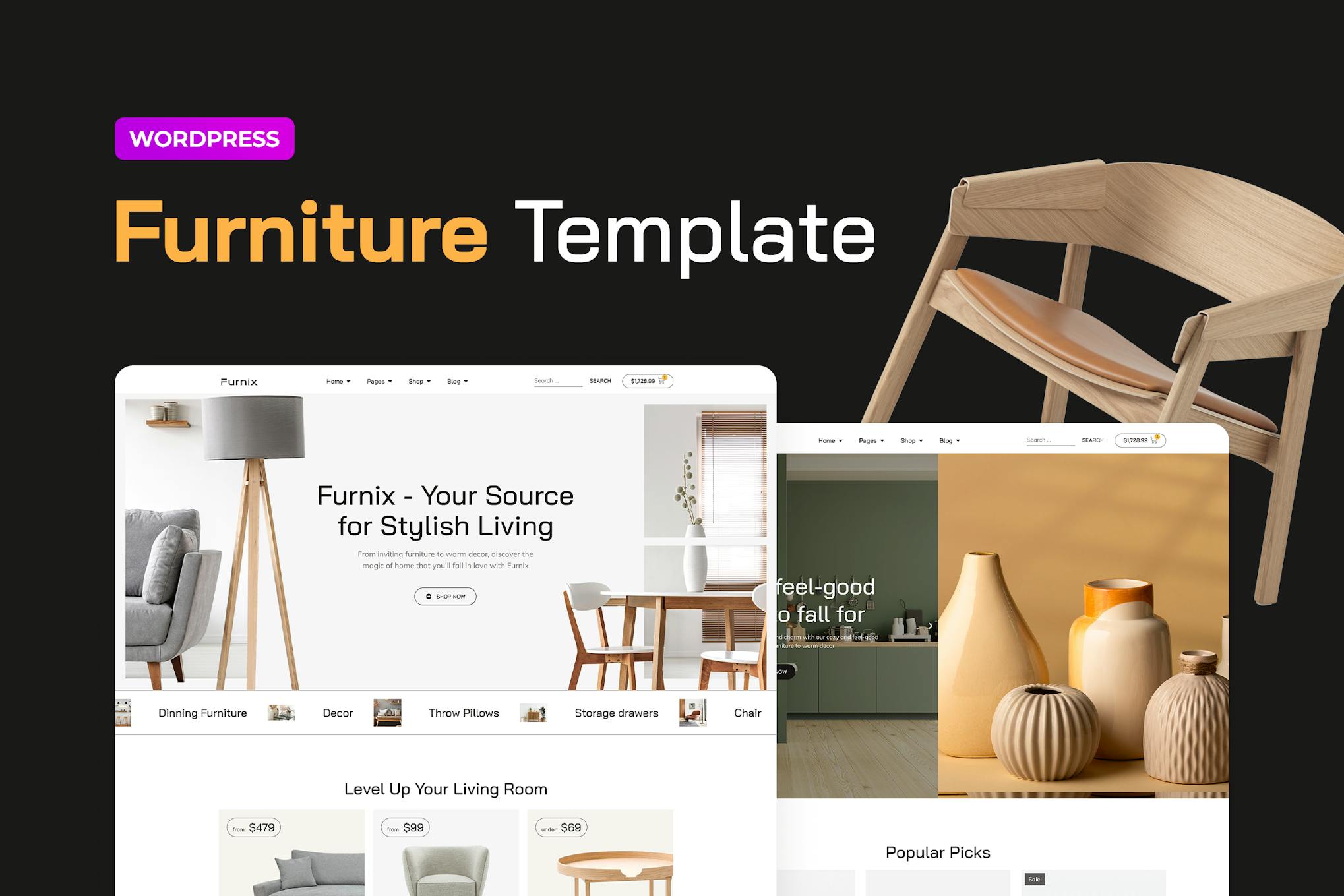 Furnix – eCommerce Store Elementor Pro Template Kit template kit cover image