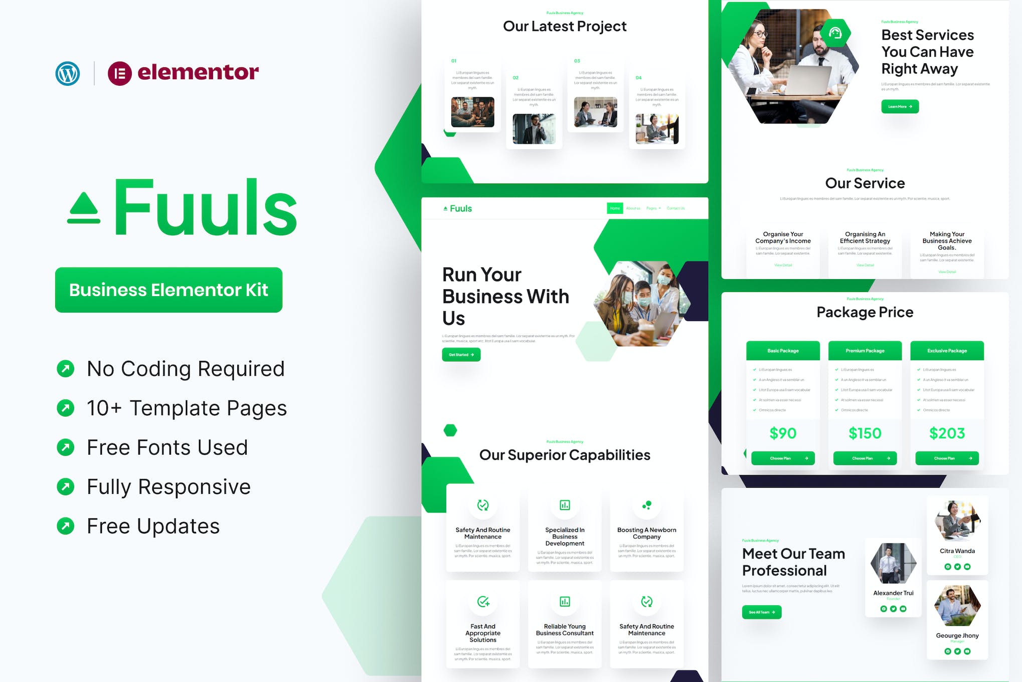 Fuuls - Business Elementor Pro Template Kit template kit cover image
