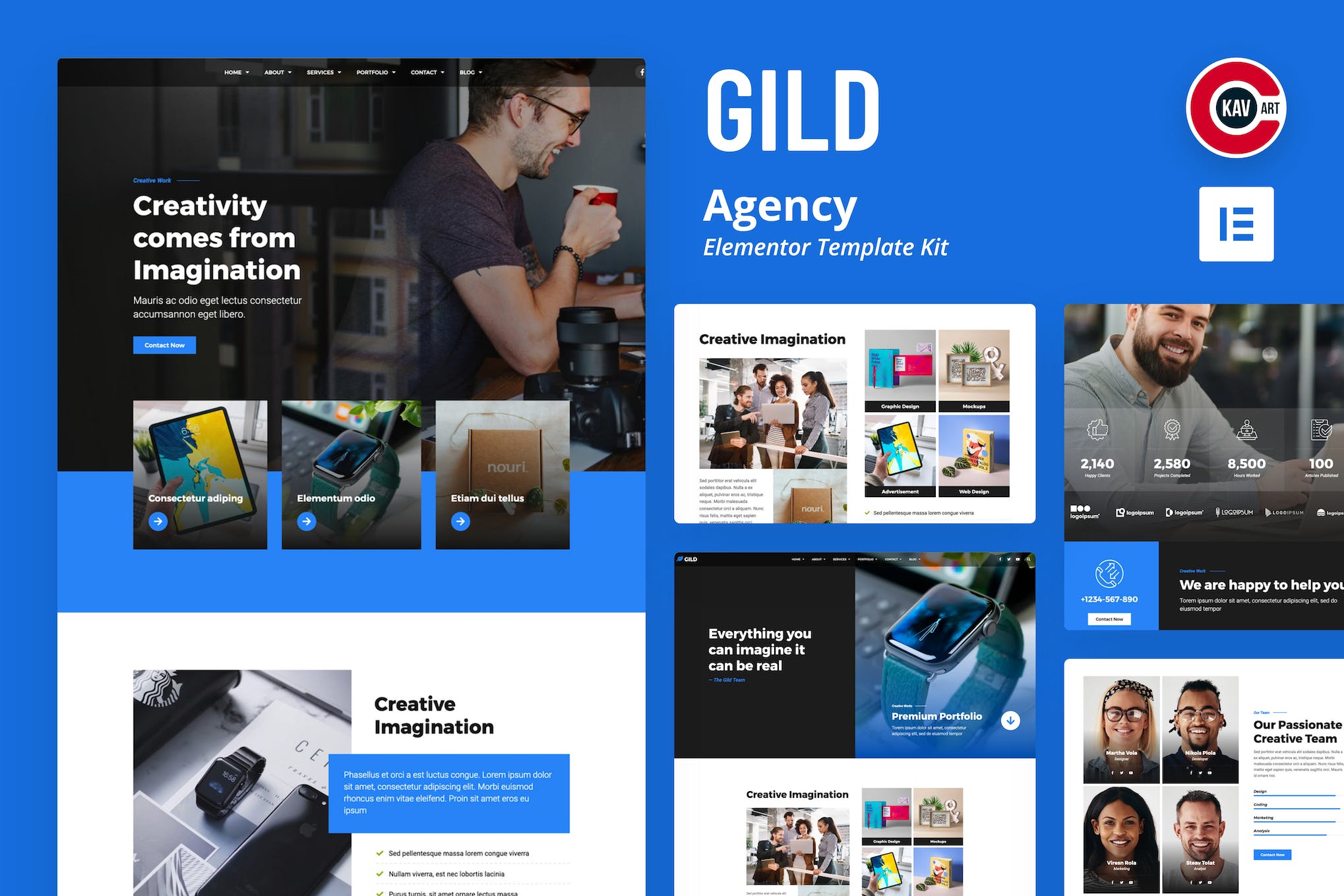 Gild - Agency Elementor Template Kit template kit cover image