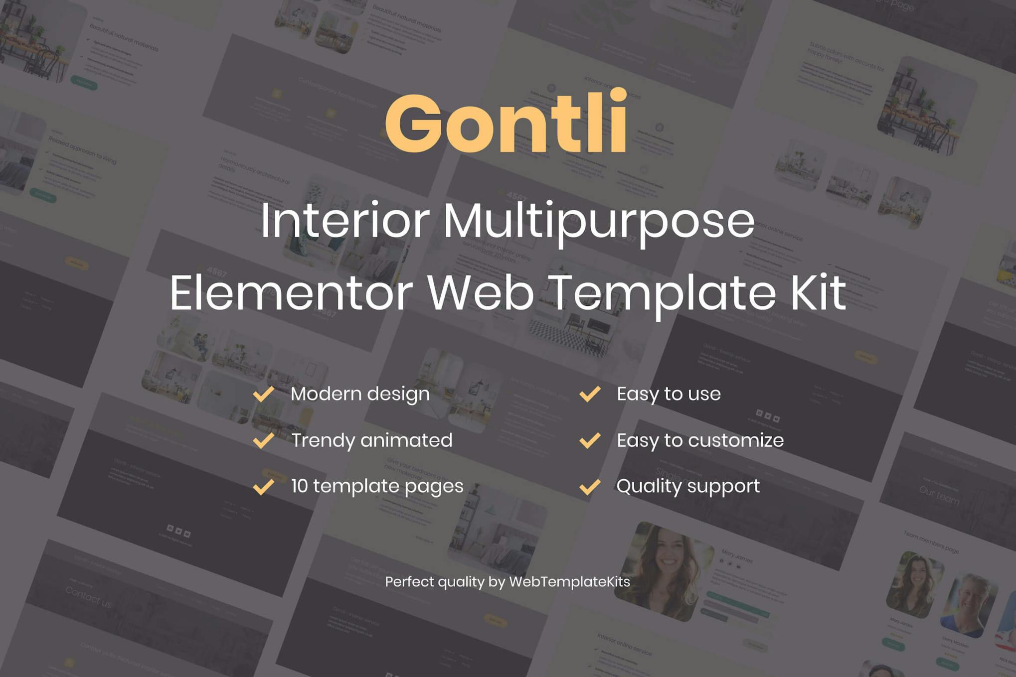 Gontli - Interior Multipurpose Template Kit template kit cover image