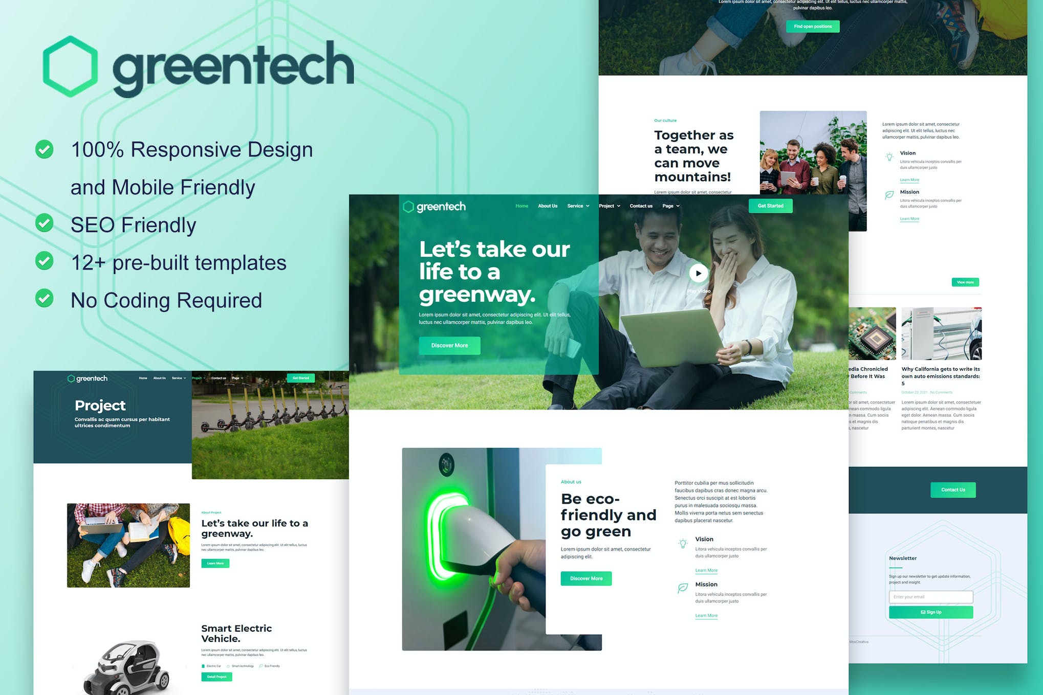 GreenTech - Green Technology Services Elementor Template Kit template kit cover image