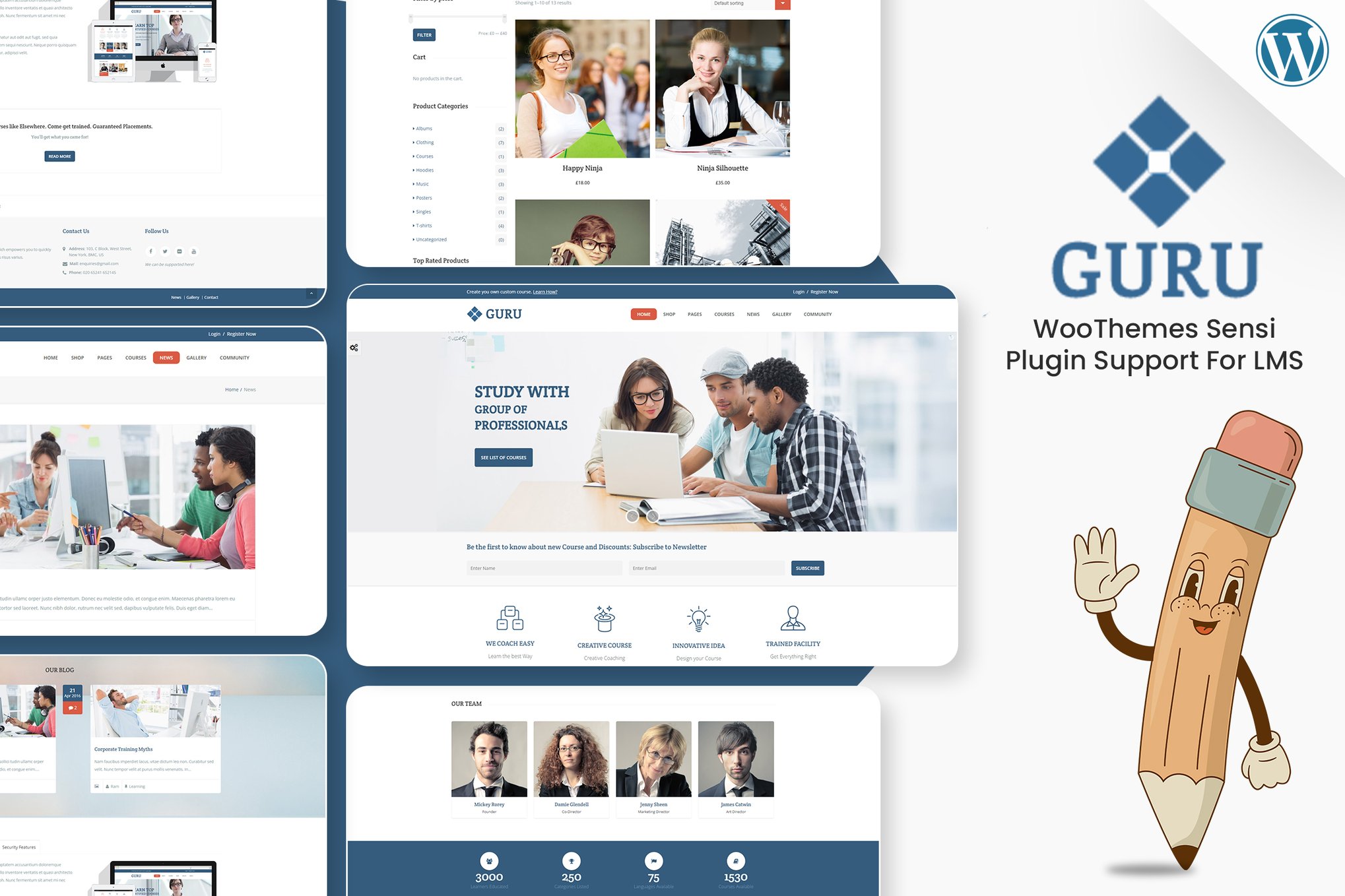 Guru | Learning Management WordPress theme cover image